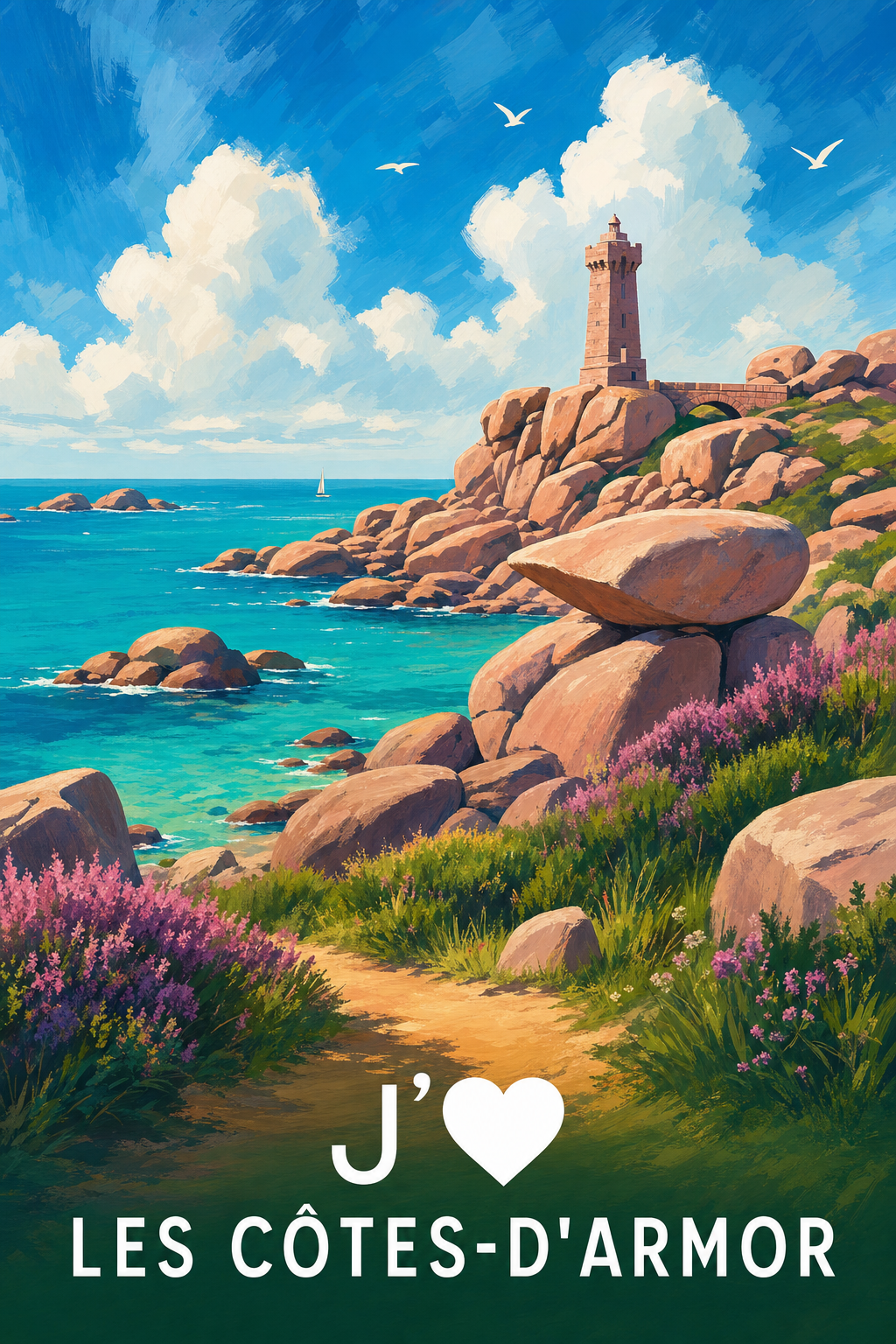 Affiche J'aime les Côtes-d'Armor