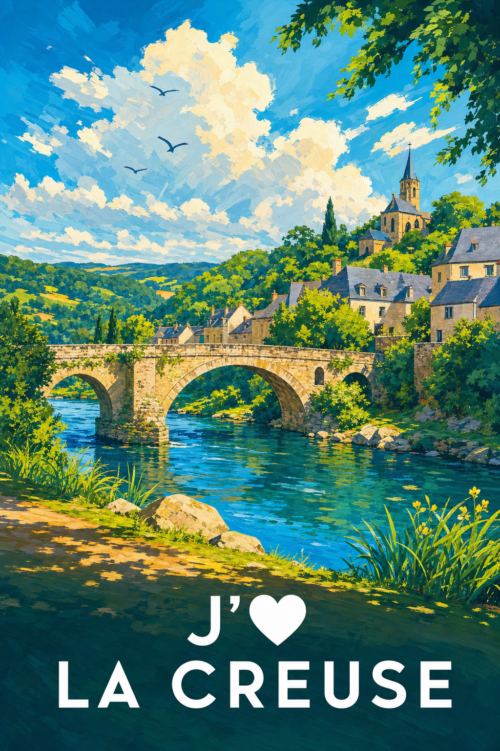 Affiche J'aime la Creuse