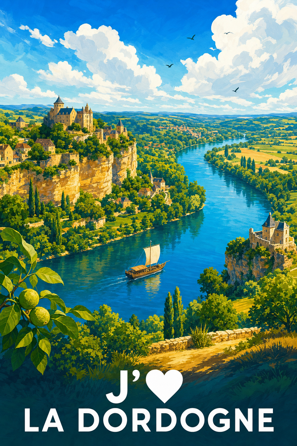 Affiche J'aime la Dordogne