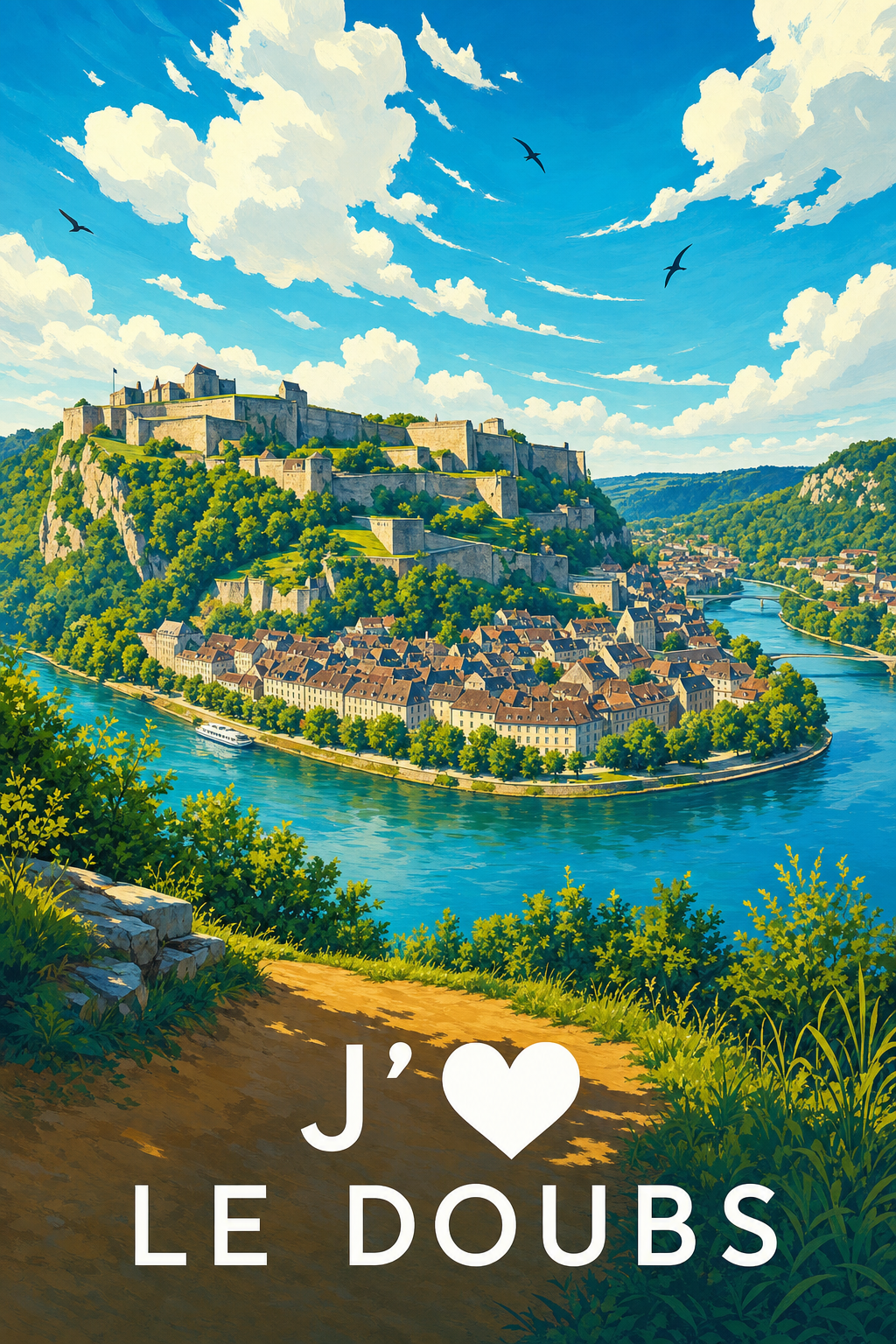 Affiche J'aime le Doubs