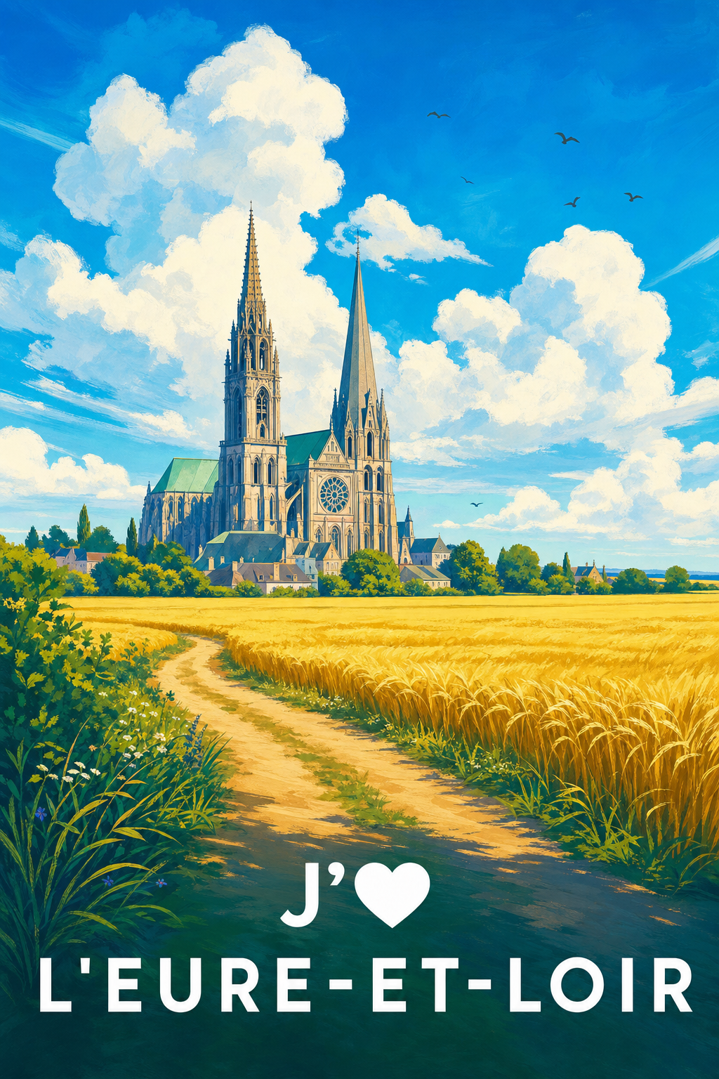 Affiche J'aime l'Eure-et-Loir