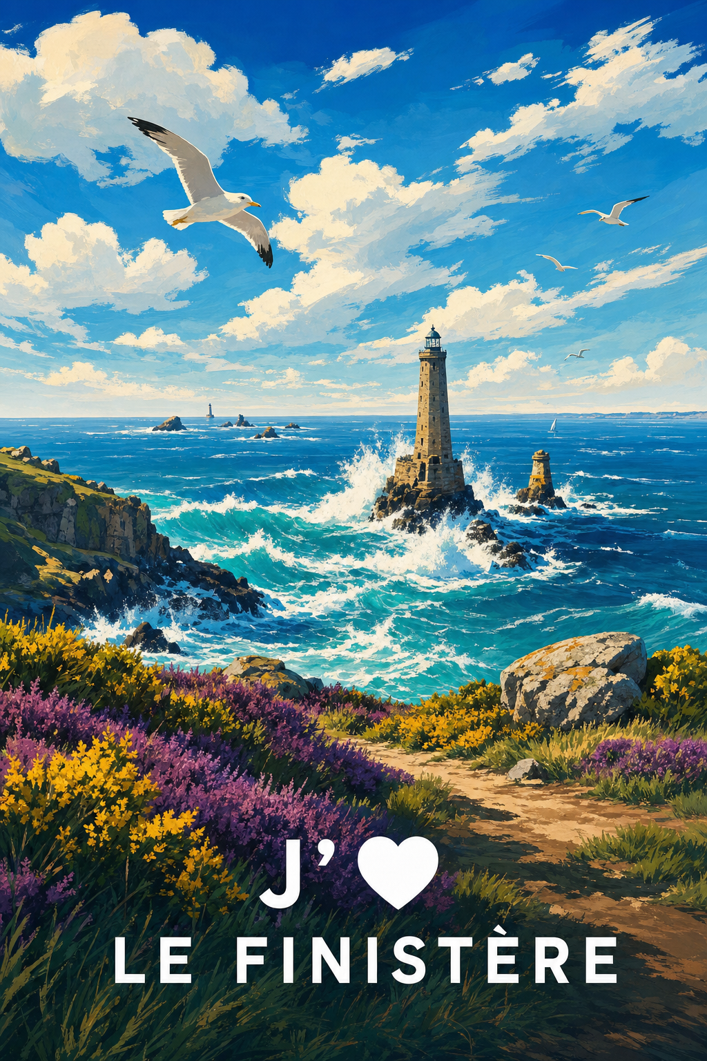 Affiche J'aime le Finistère