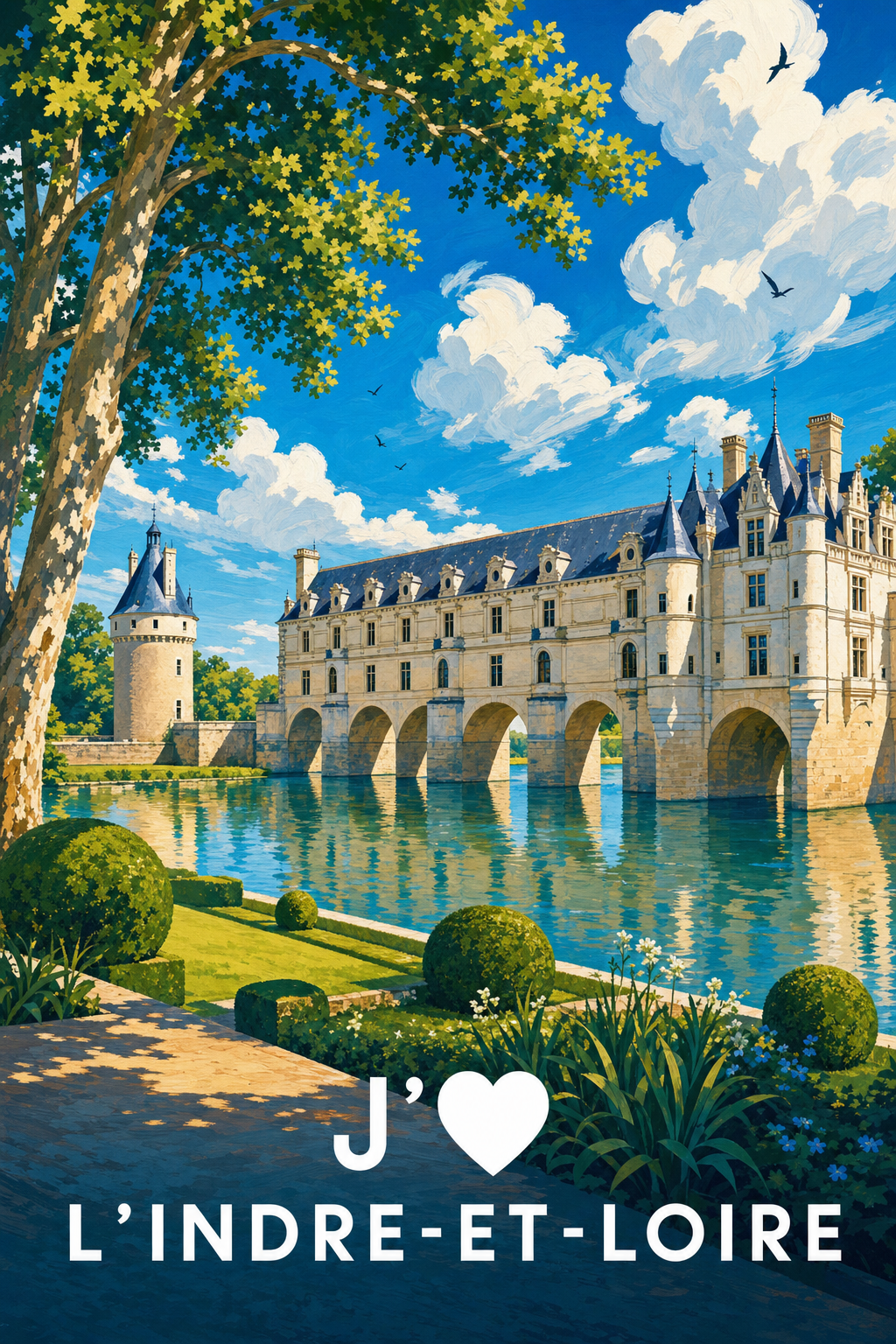 Affiche J'aime l'Indre-et-Loire