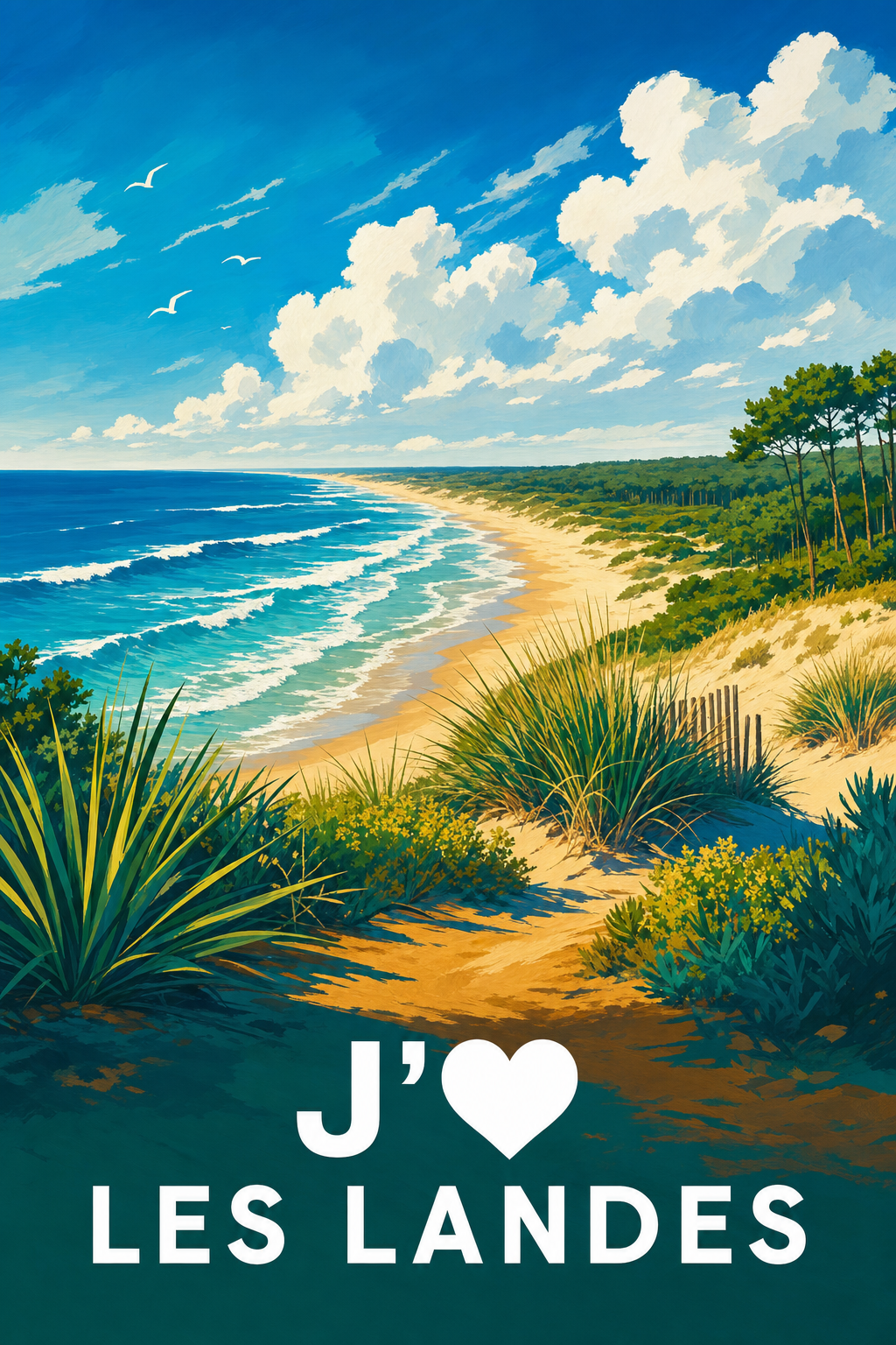 Affiche J'aime les Landes