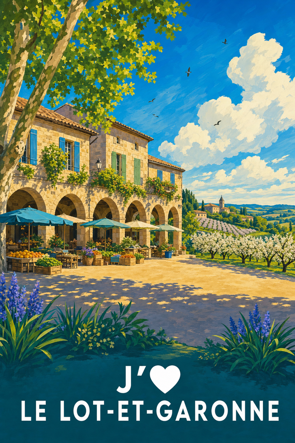 Affiche J'aime le Lot-et-Garonne
