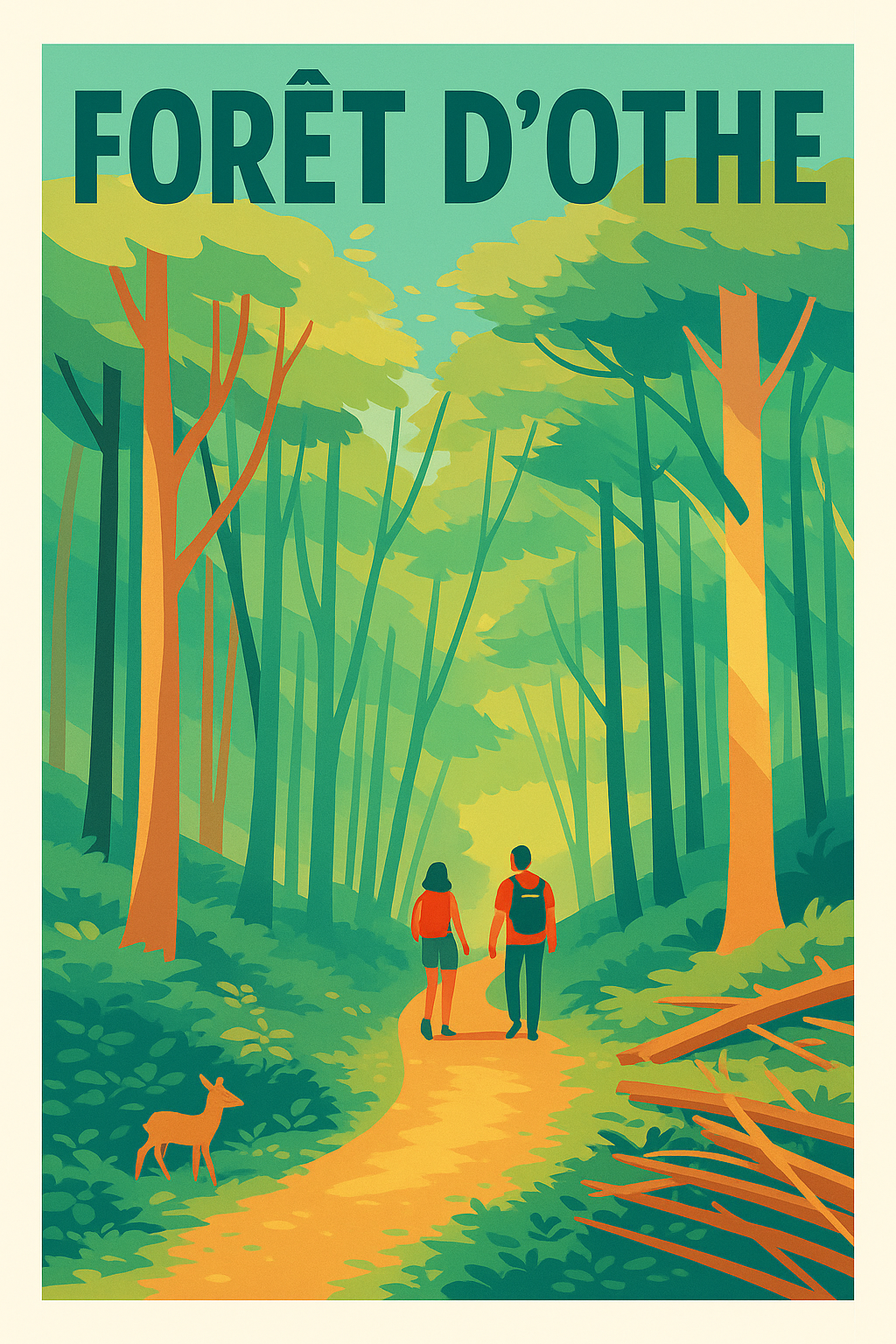 Affiche de Forêt d'Othe - Une escapade verdoyante au cœur de la nature
