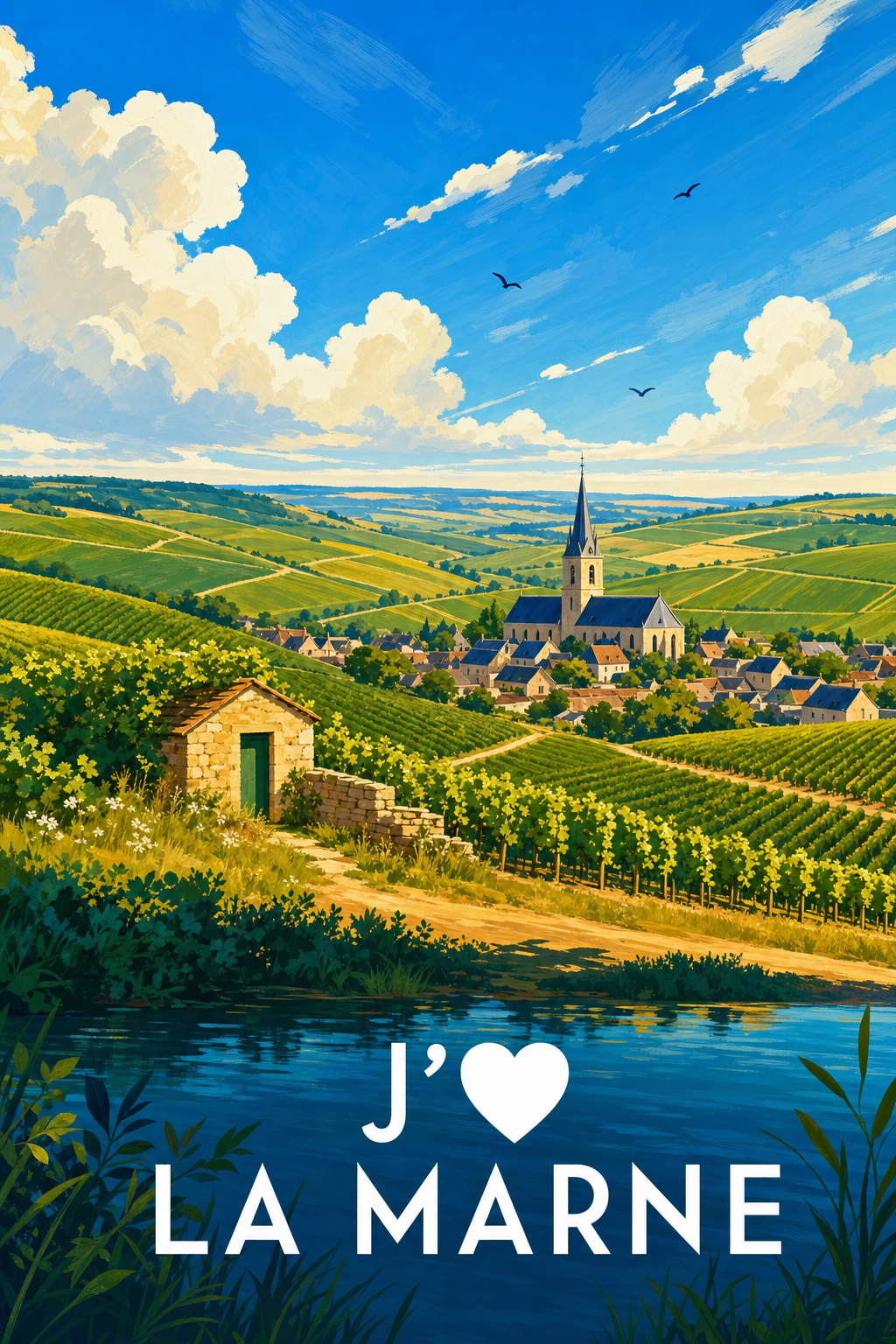 Affiche J'aime la Marne