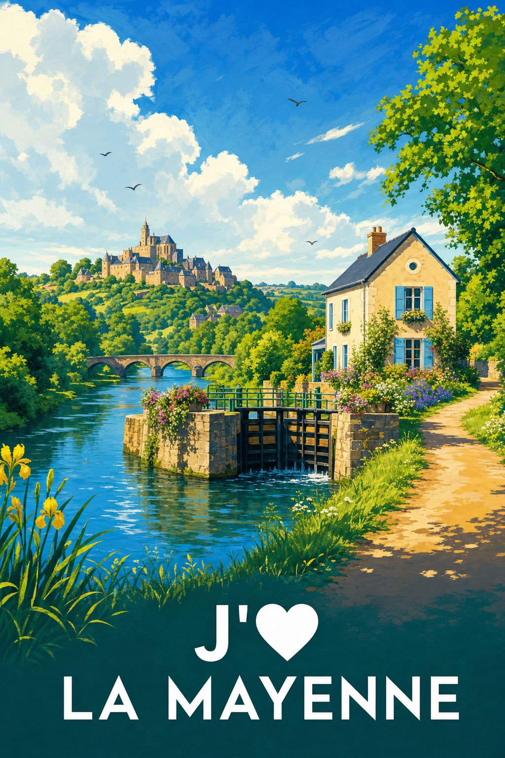 Affiche J'aime la Mayenne