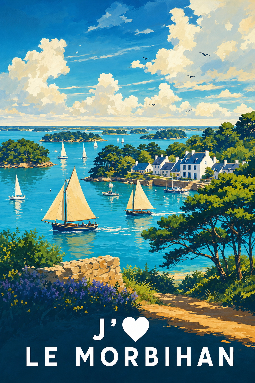 Affiche J'aime le Morbihan