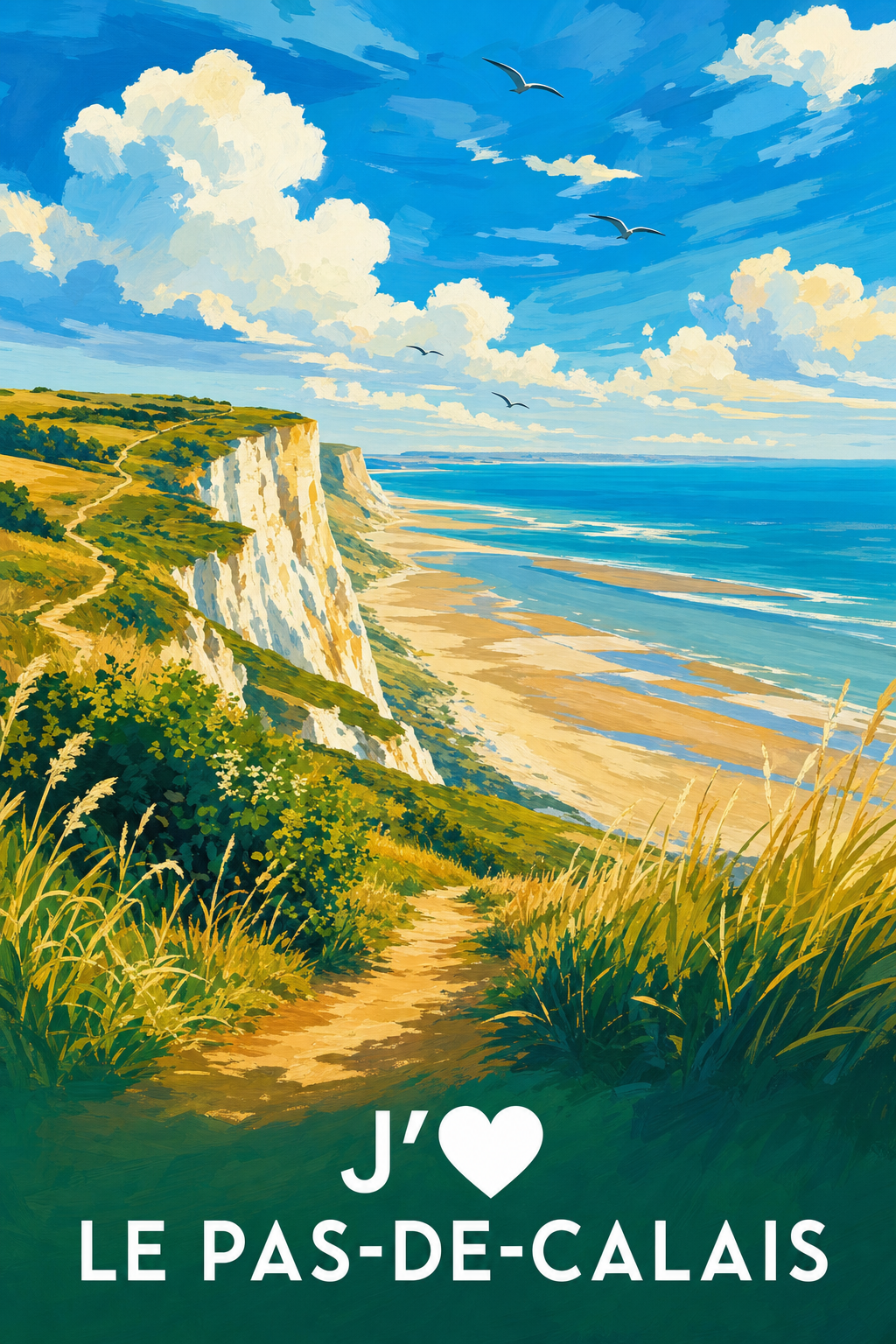 Affiche J'aime le Pas-de-Calais