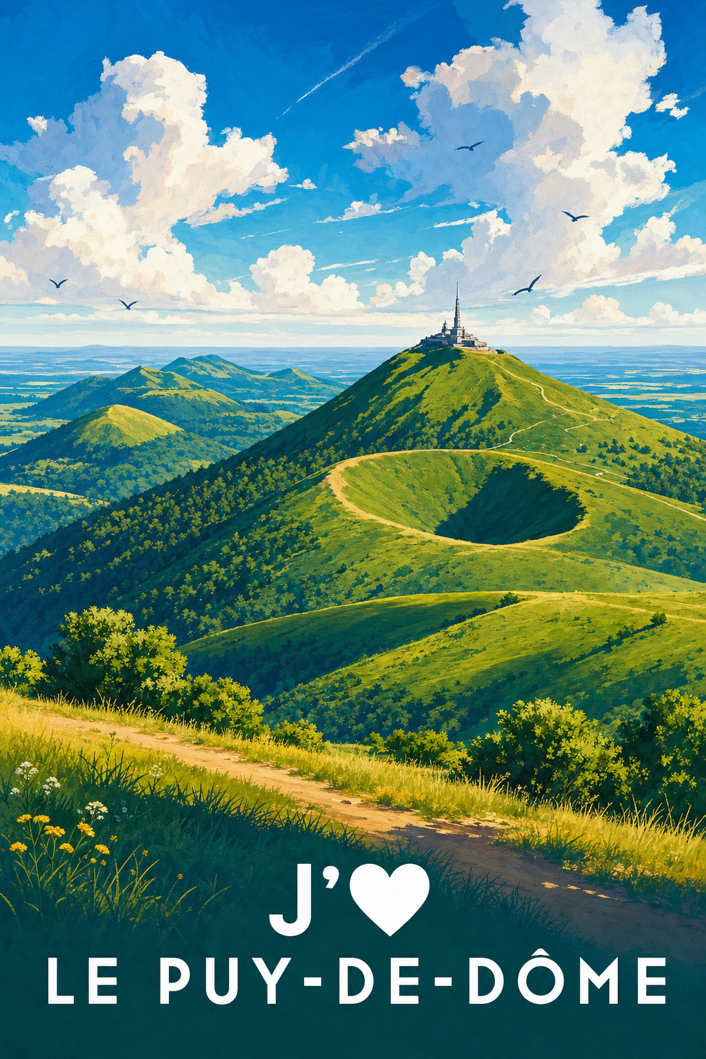 Affiche J'aime le Puy-de-Dôme