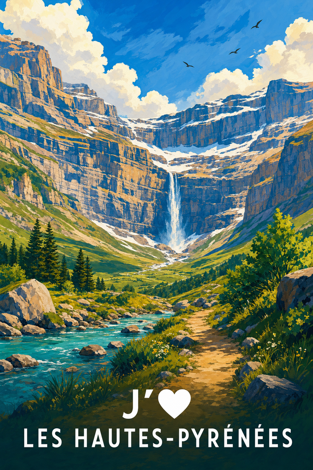 Affiche J'aime les Hautes-Pyrénées