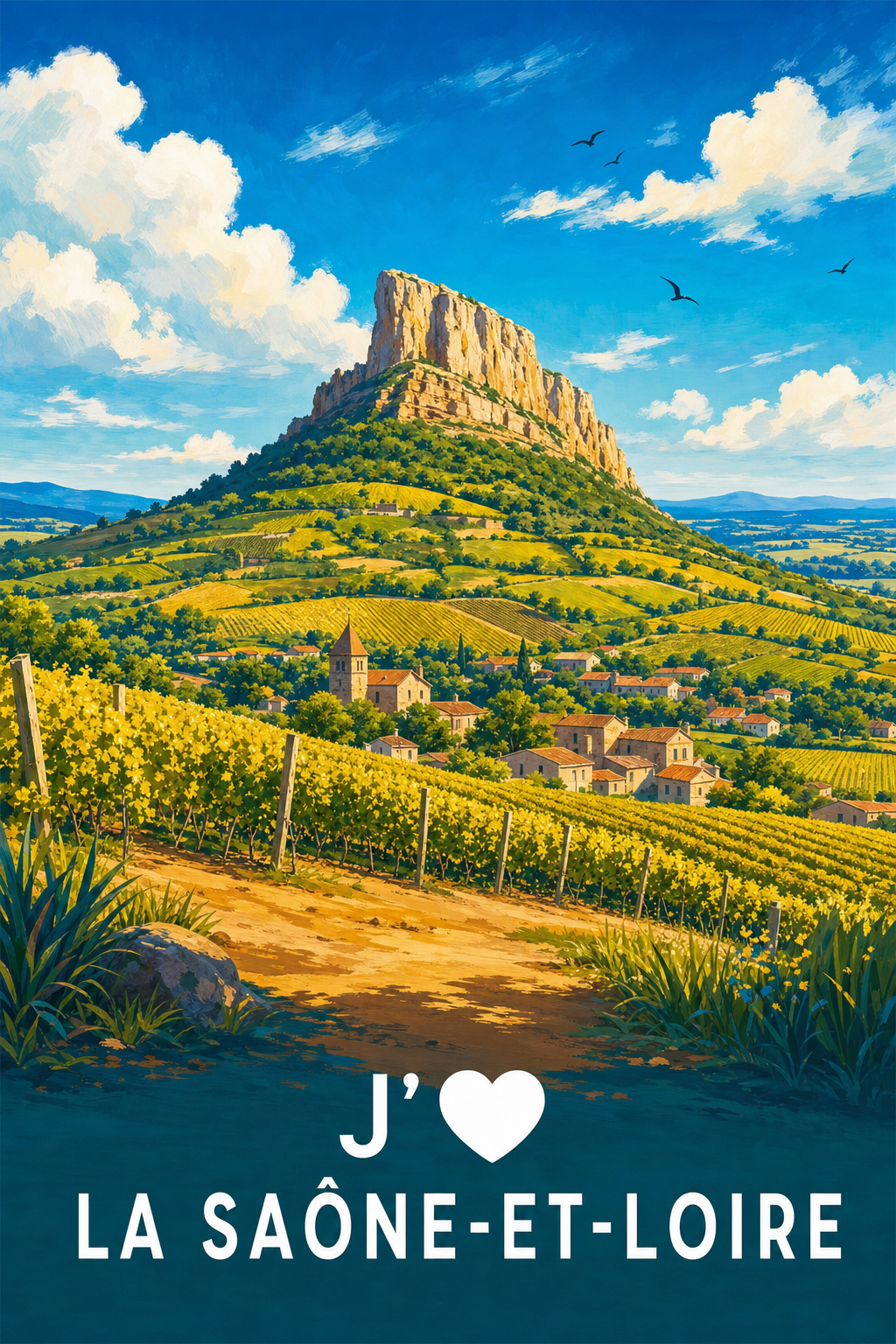 Affiche J'aime la Saône-et-Loire