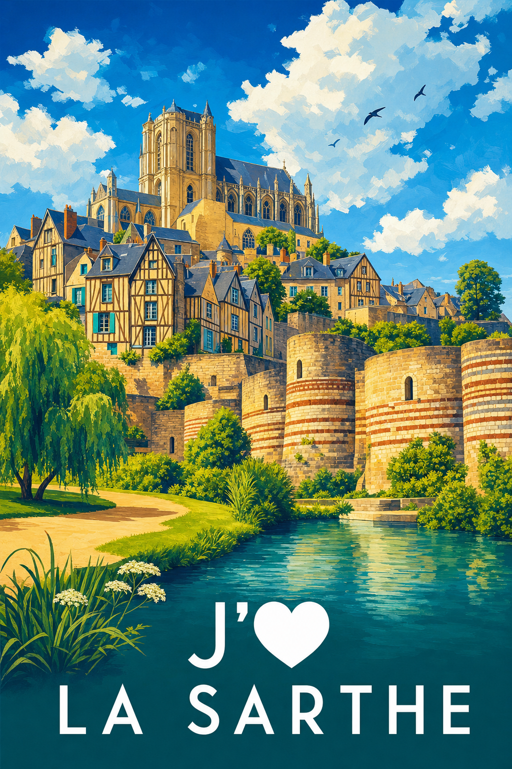 Affiche J'aime la Sarthe