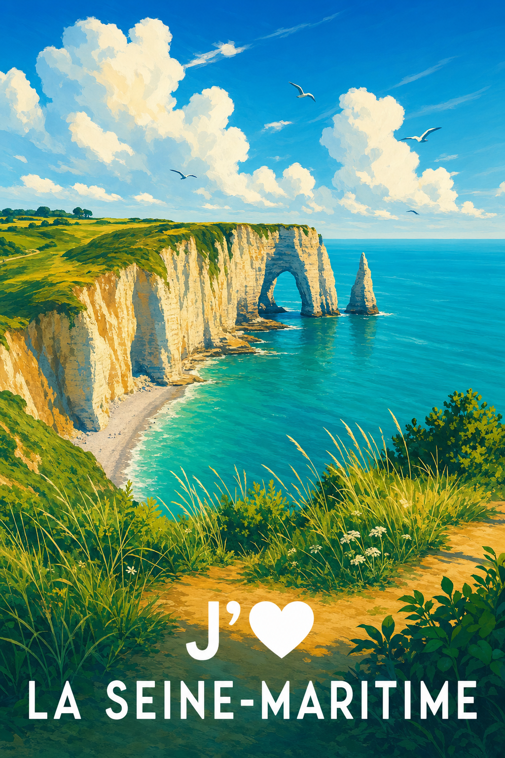 Affiche J'aime la Seine-Maritime