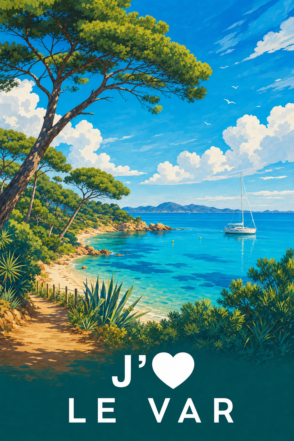 Affiche J'aime le Var