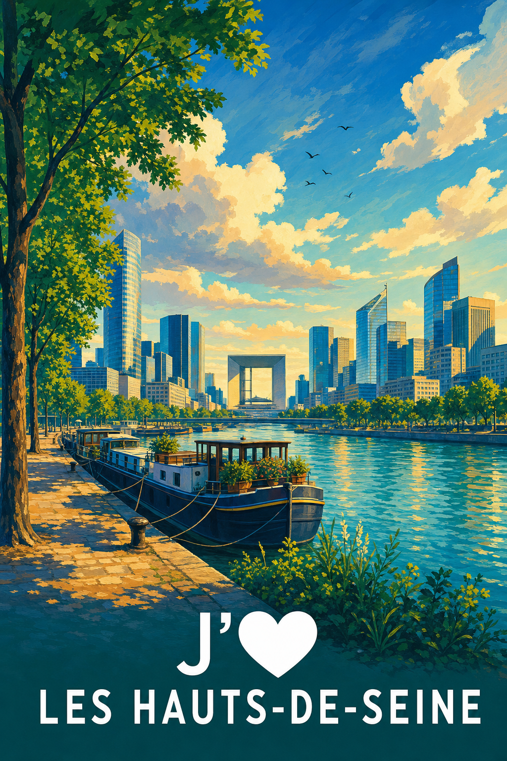 Affiche J'aime les Hauts-de-Seine