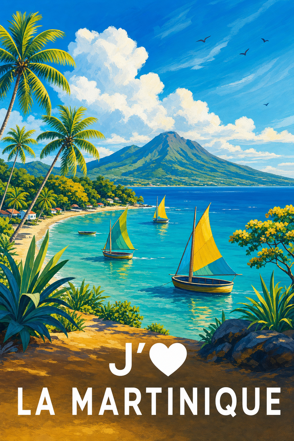 Affiche J'aime la Martinique