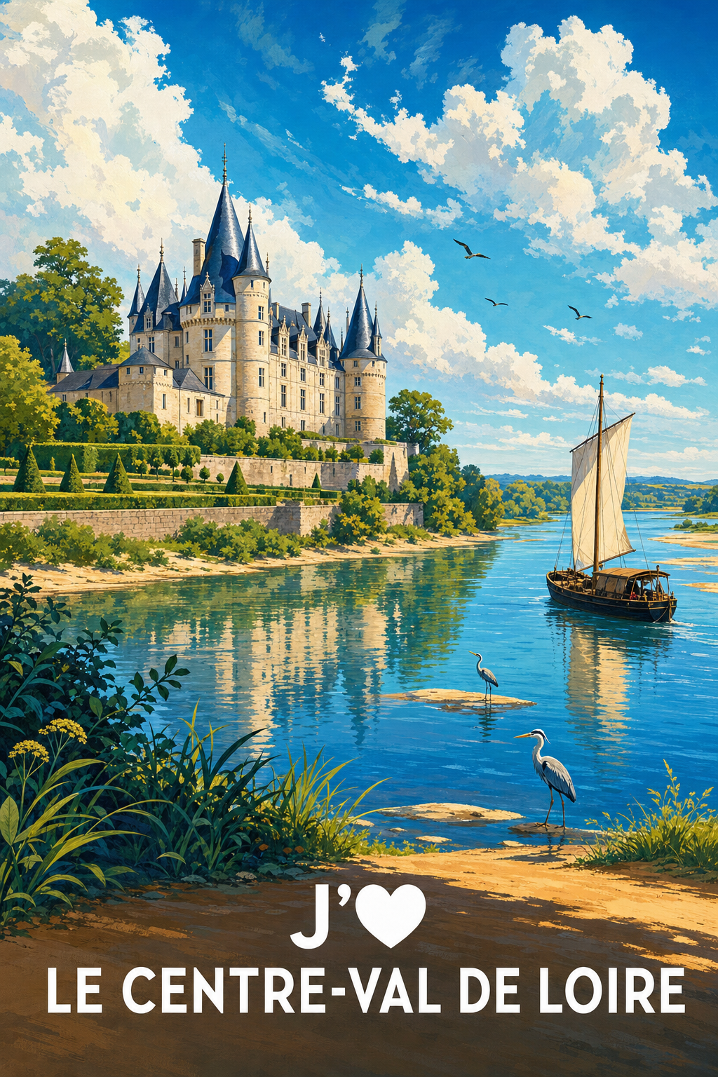 Affiche j'aime le Centre-Val de Loire