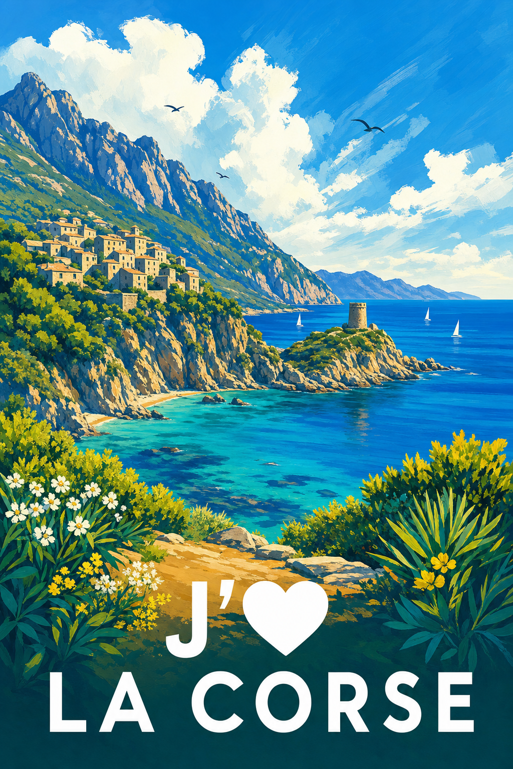 Affiche j'aime la Corse