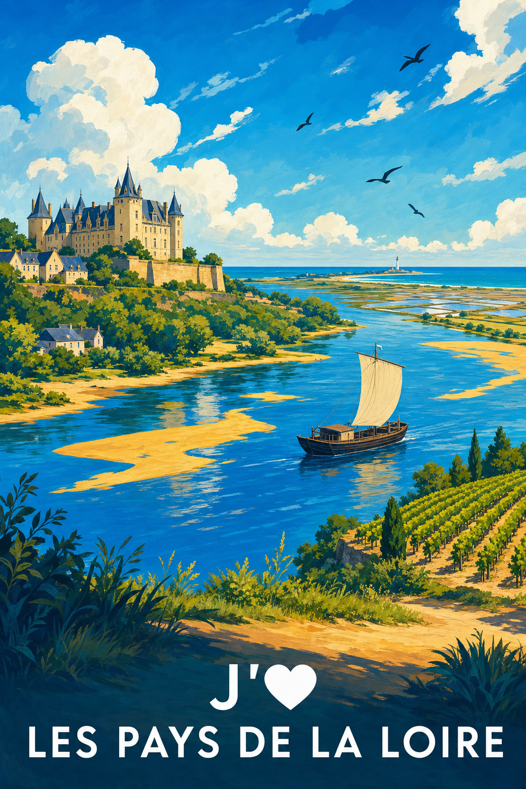 Affiche j'aime les Pays de la Loire