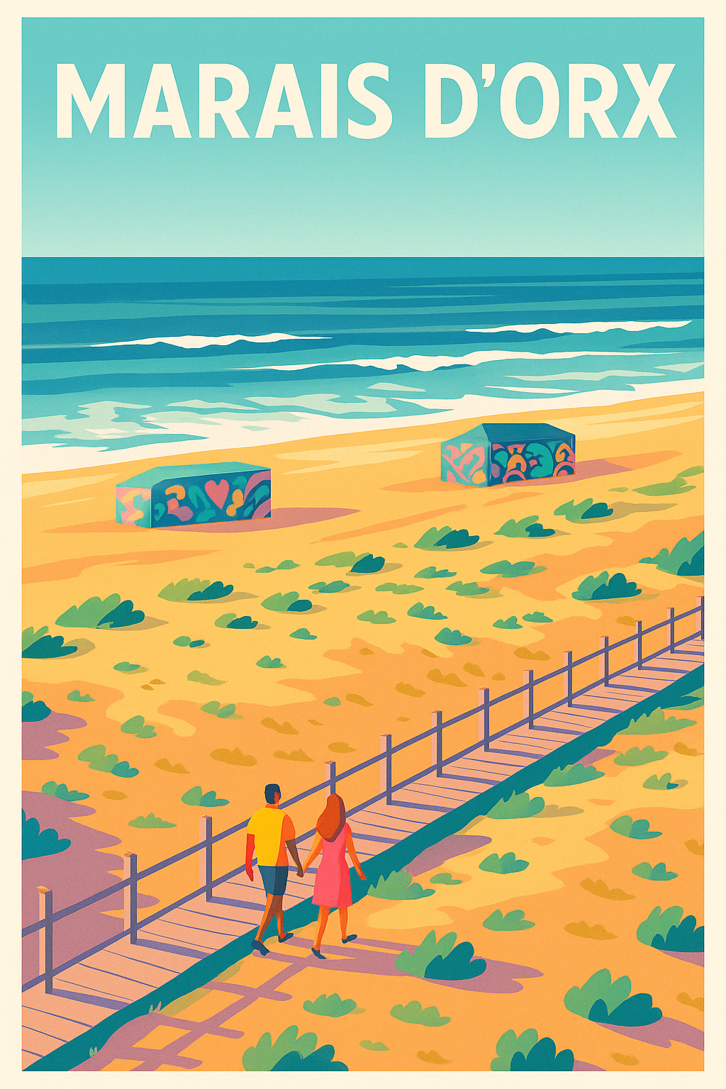 Affiche de Marais d'Orx - Évasion sauvage entre dunes et océan