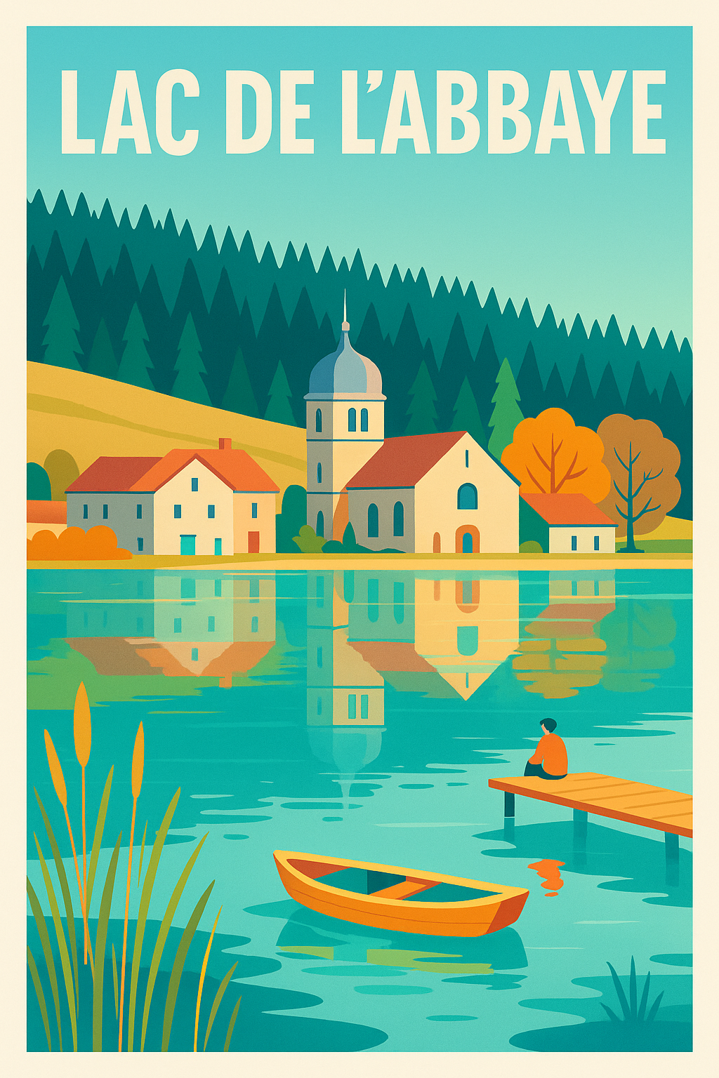 Affiche de Lac de l'Abbaye - Sérénité au cœur du Jura