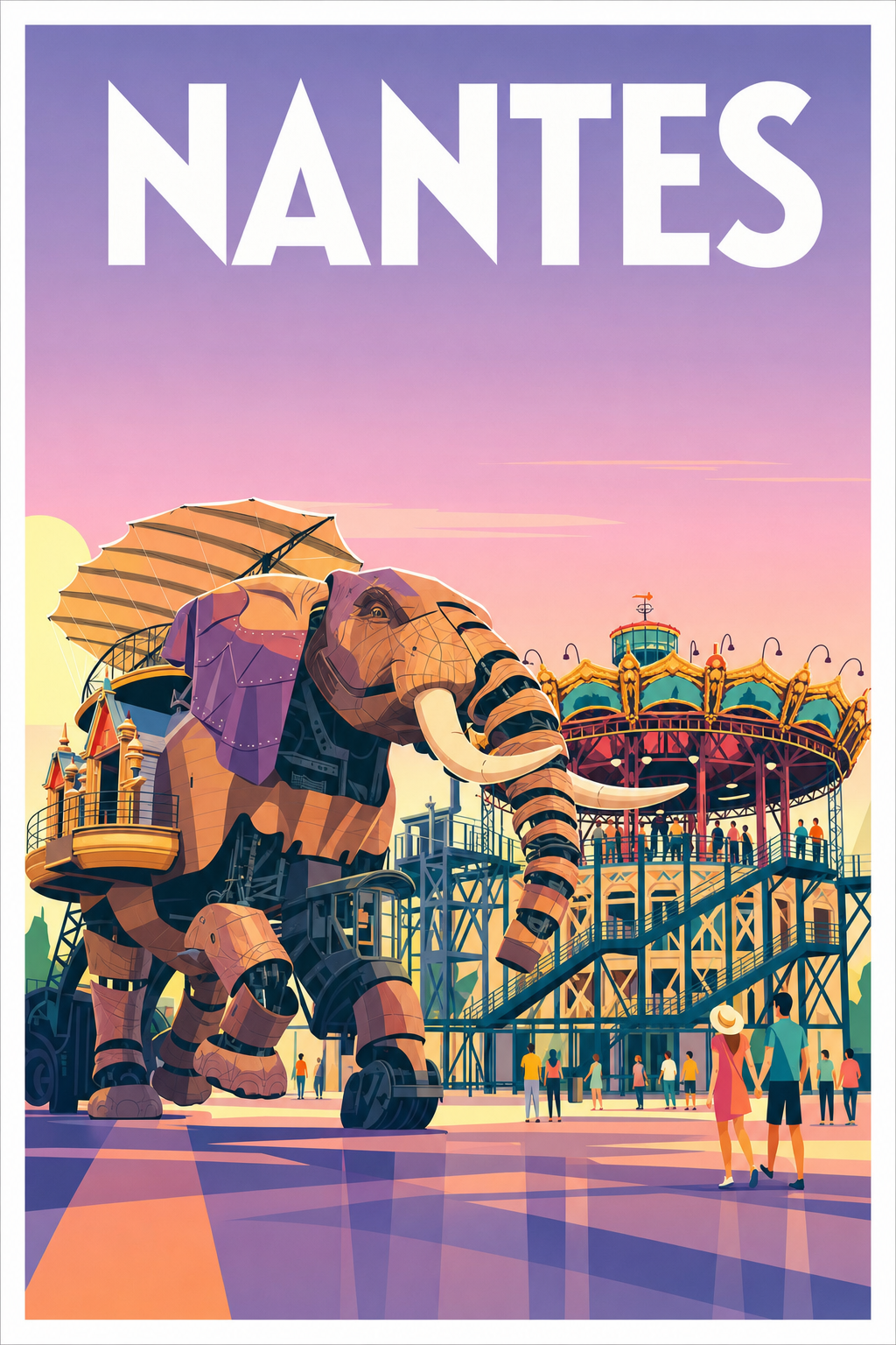 Affiche de Nantes, poster l'Éléphant des Machines