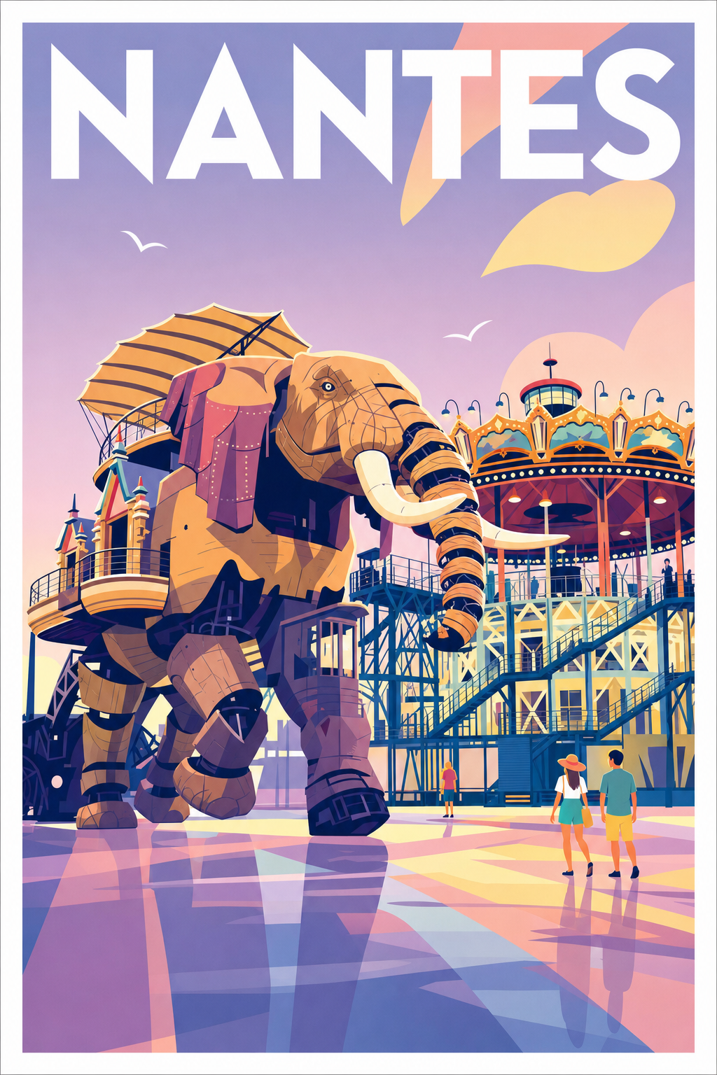 Poster de Nantes, l'éléphant mécanique