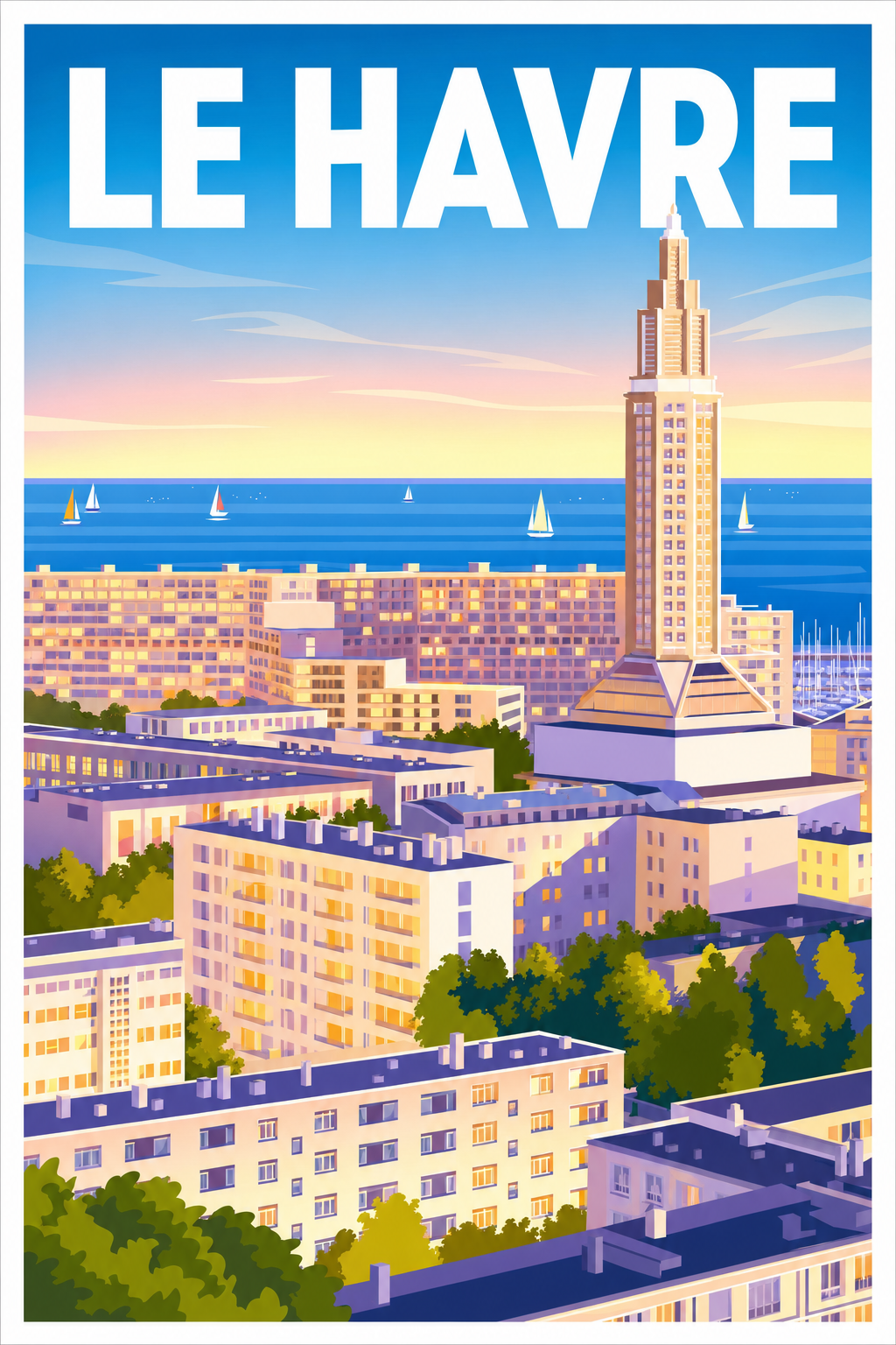 Affiche Le Havre, église Saint-Joseph