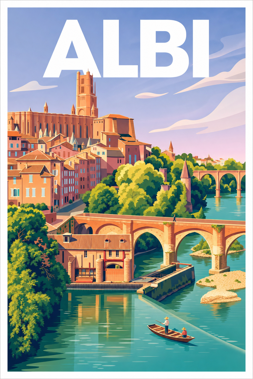 Affiche d'Albi, poster cathédrale Sainte Cécile
