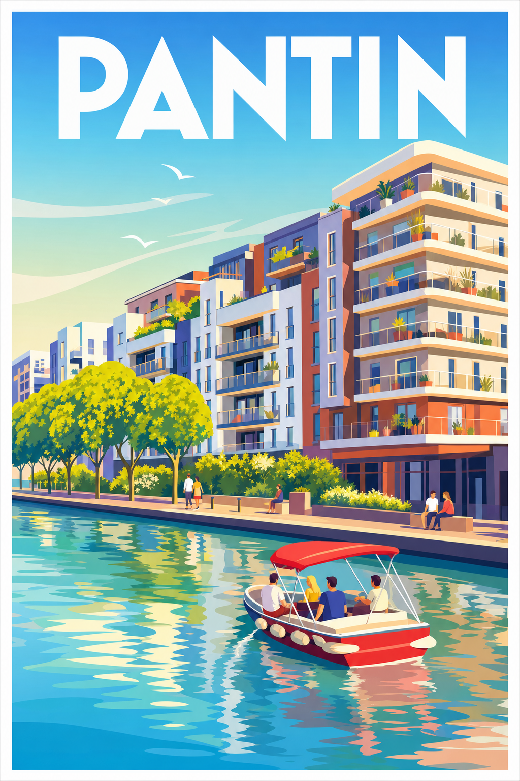 Poster de Pantin, canal de l'Ourcq