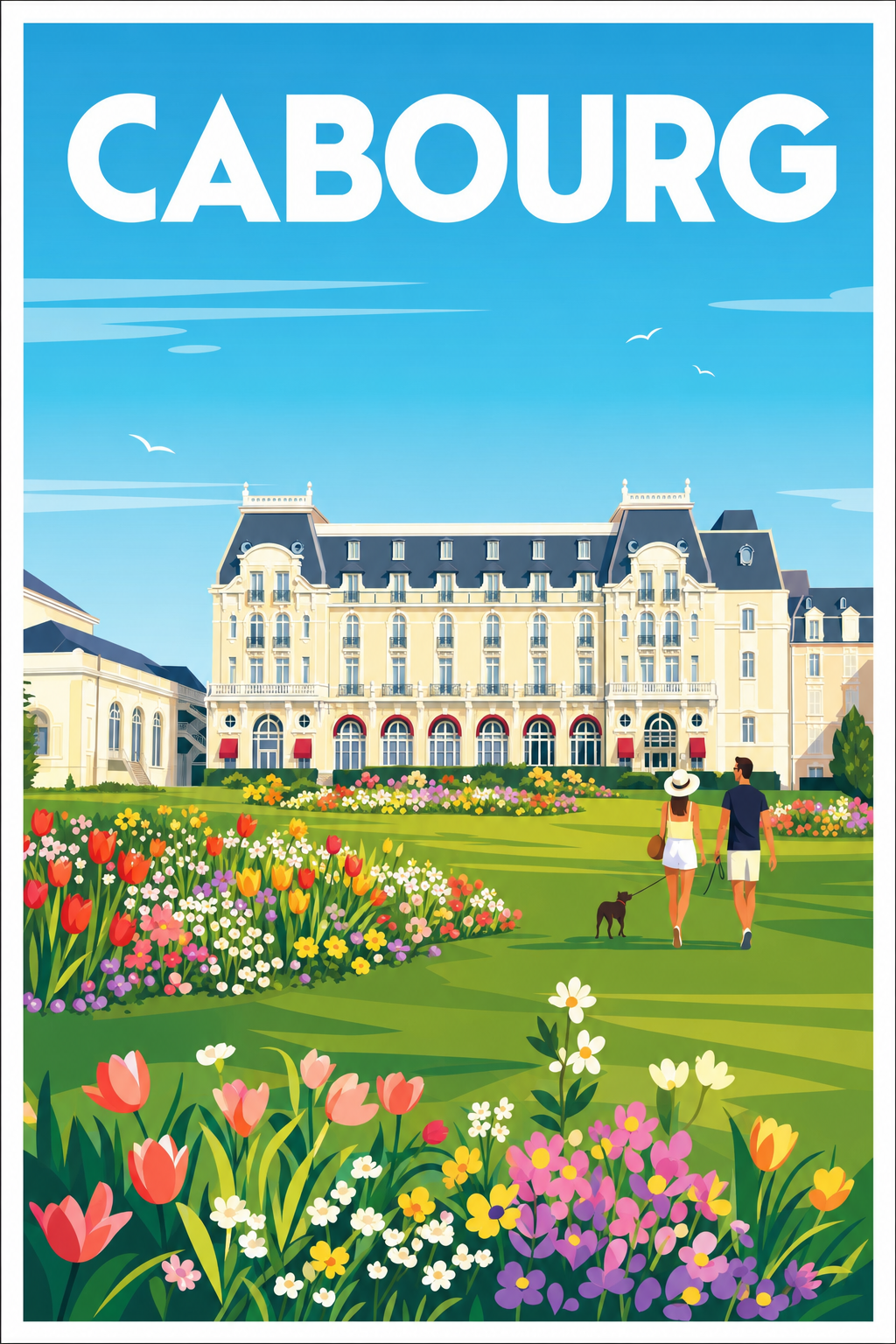 Affiche de Cabourg, poster Grand Hôtel Normandie