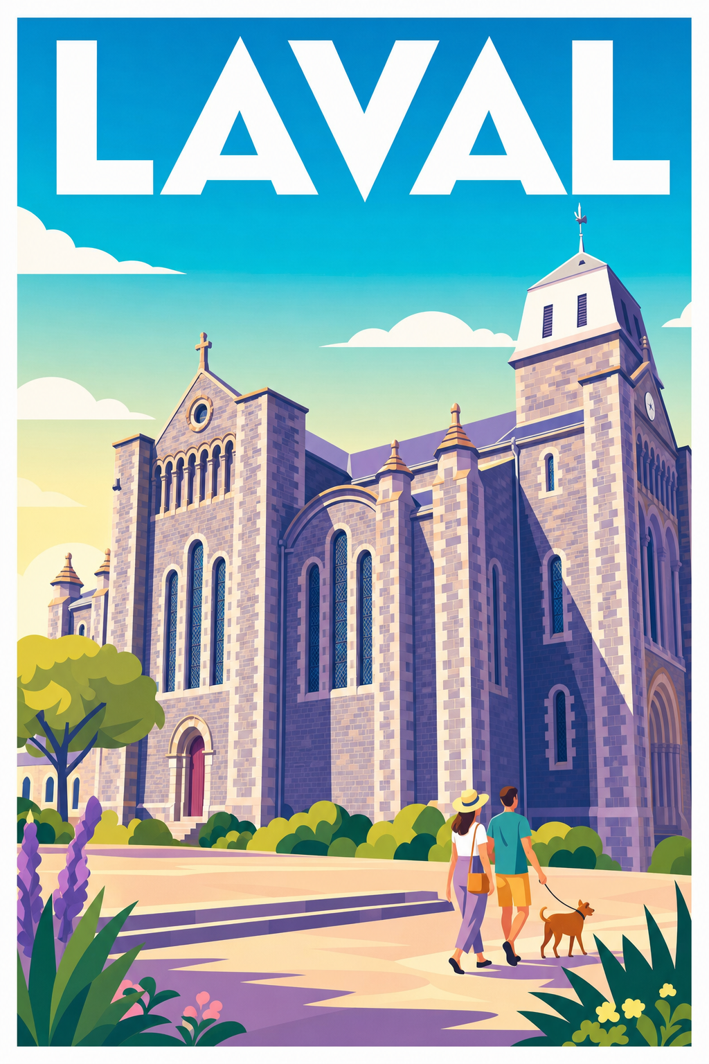 Affiche de Laval, poster de la Basilique