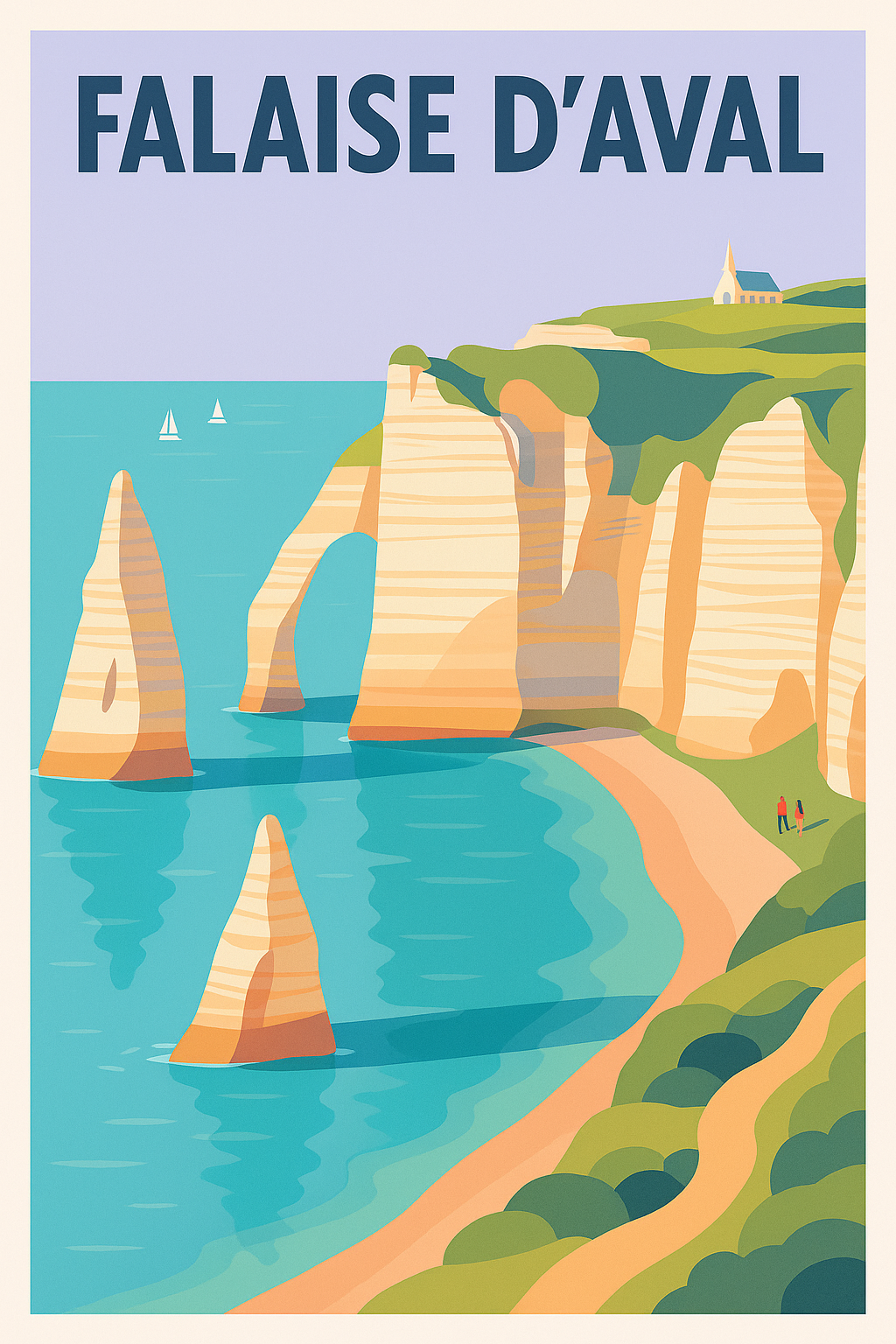 Affiche de Falaise d'Aval - L'éclat majestueux d'Étretat chez vous
