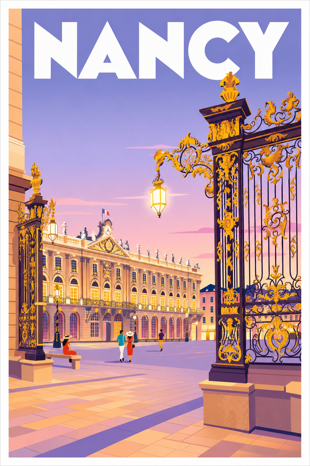 Affiche de Nancy, poster Place Stanislas