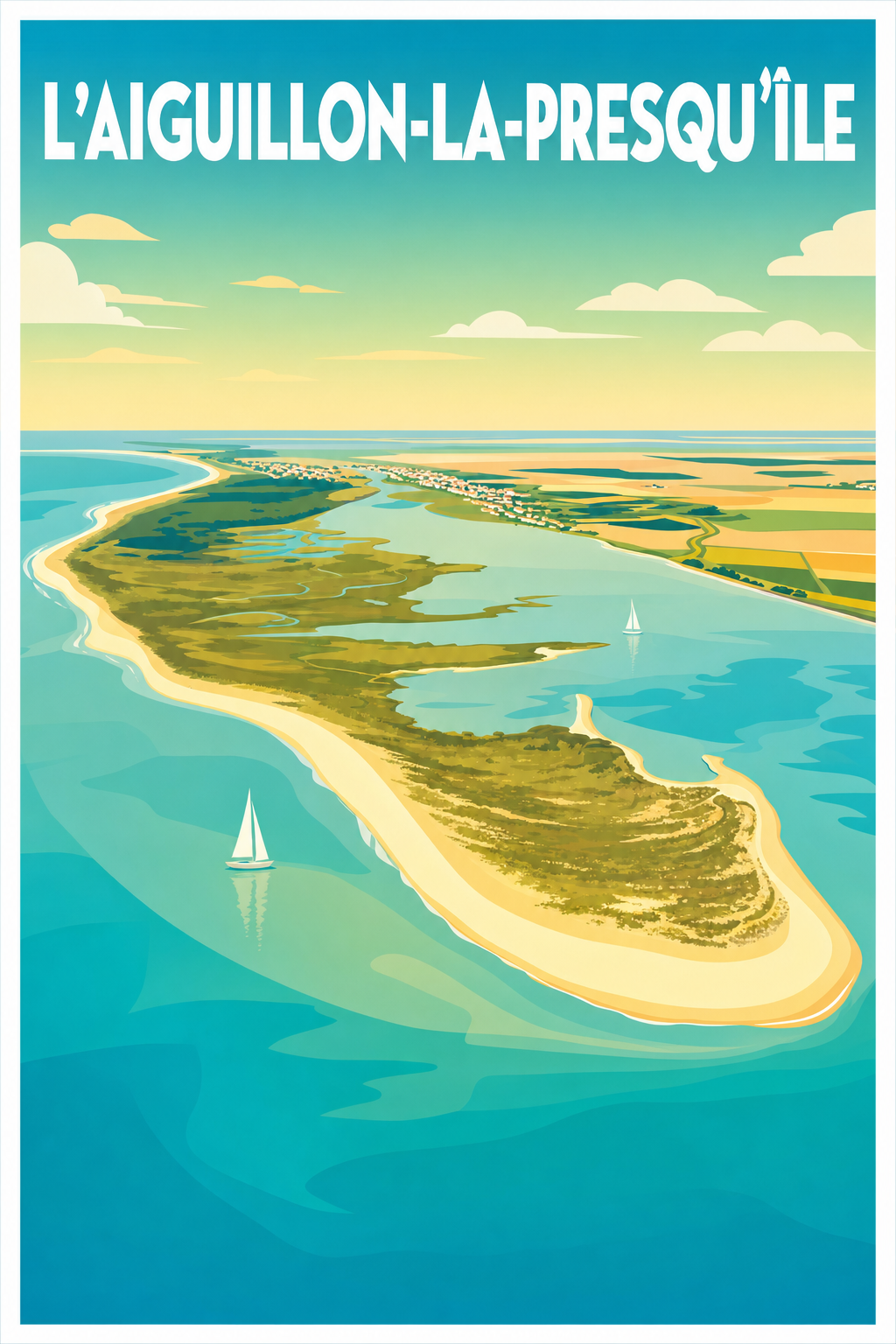 Affiche de l'Aiguillon-la-Presqu'île, poster Vendée