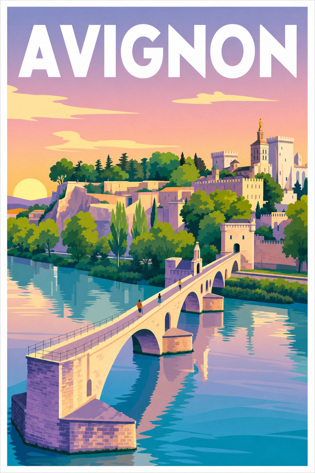 Affiche d'Avignon, Pont Saint-Bénézet