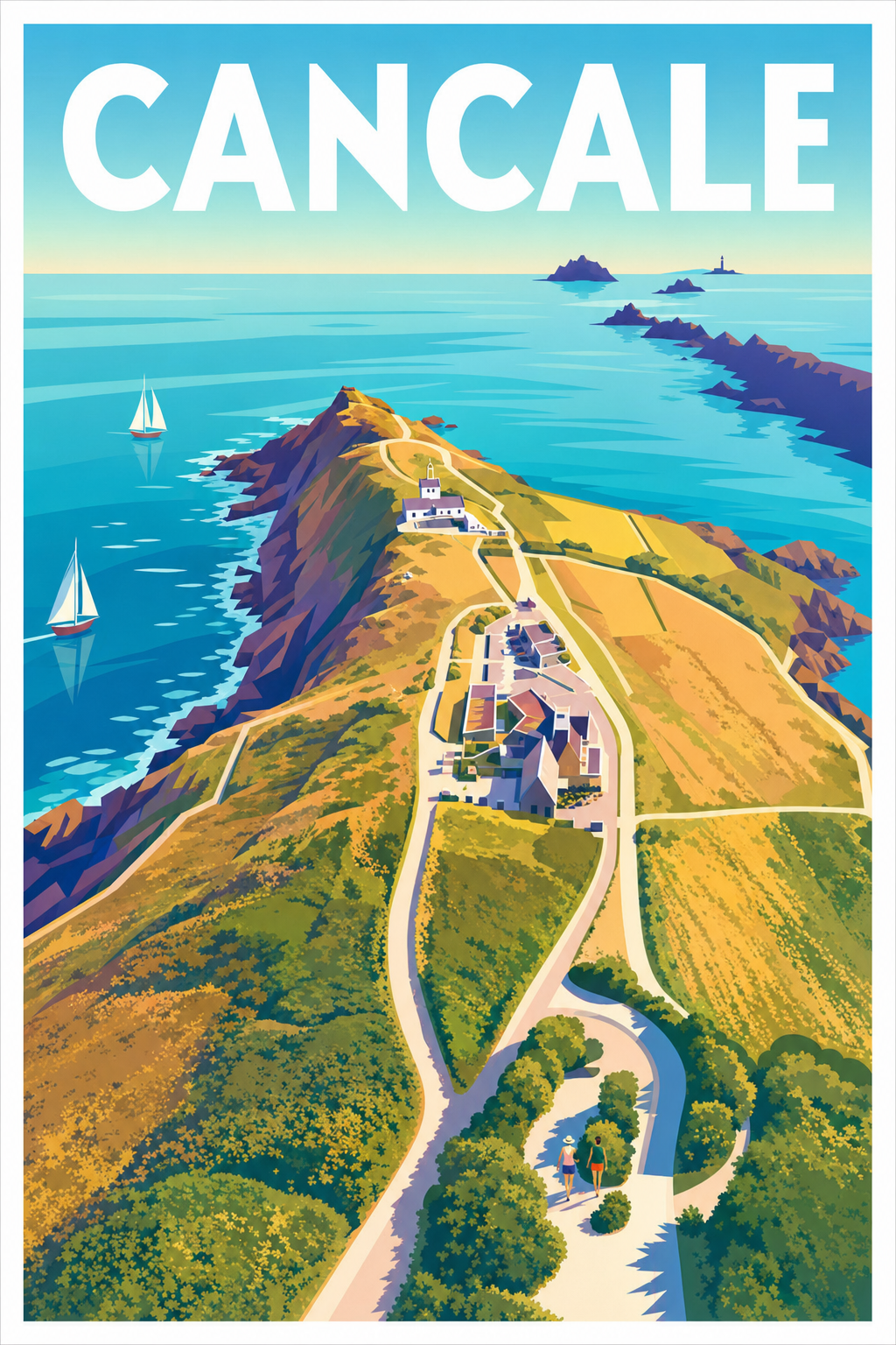 Affiche de Cancale, poster la Pointe du Grouin