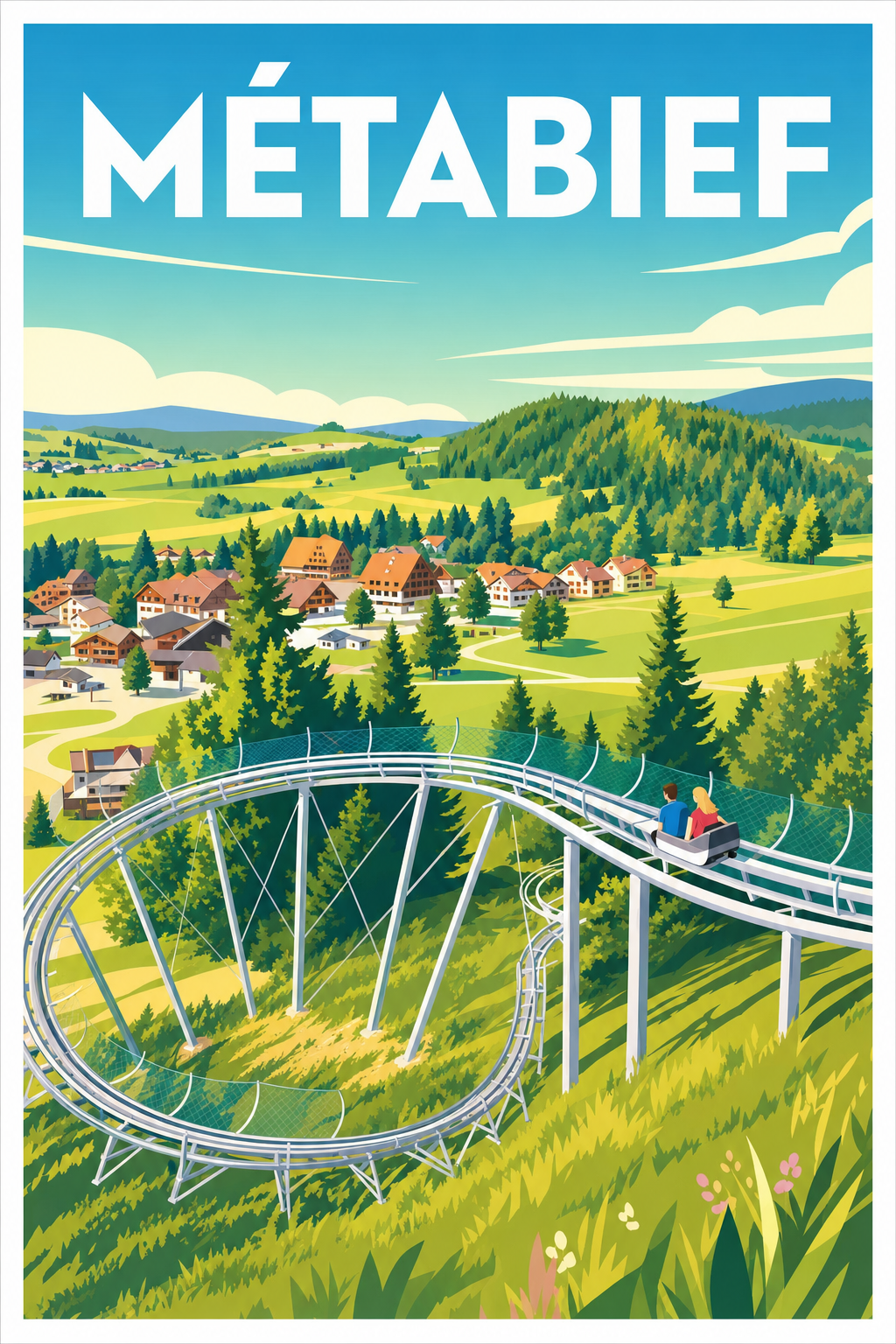Poster de Métabief, luge d'été Jura