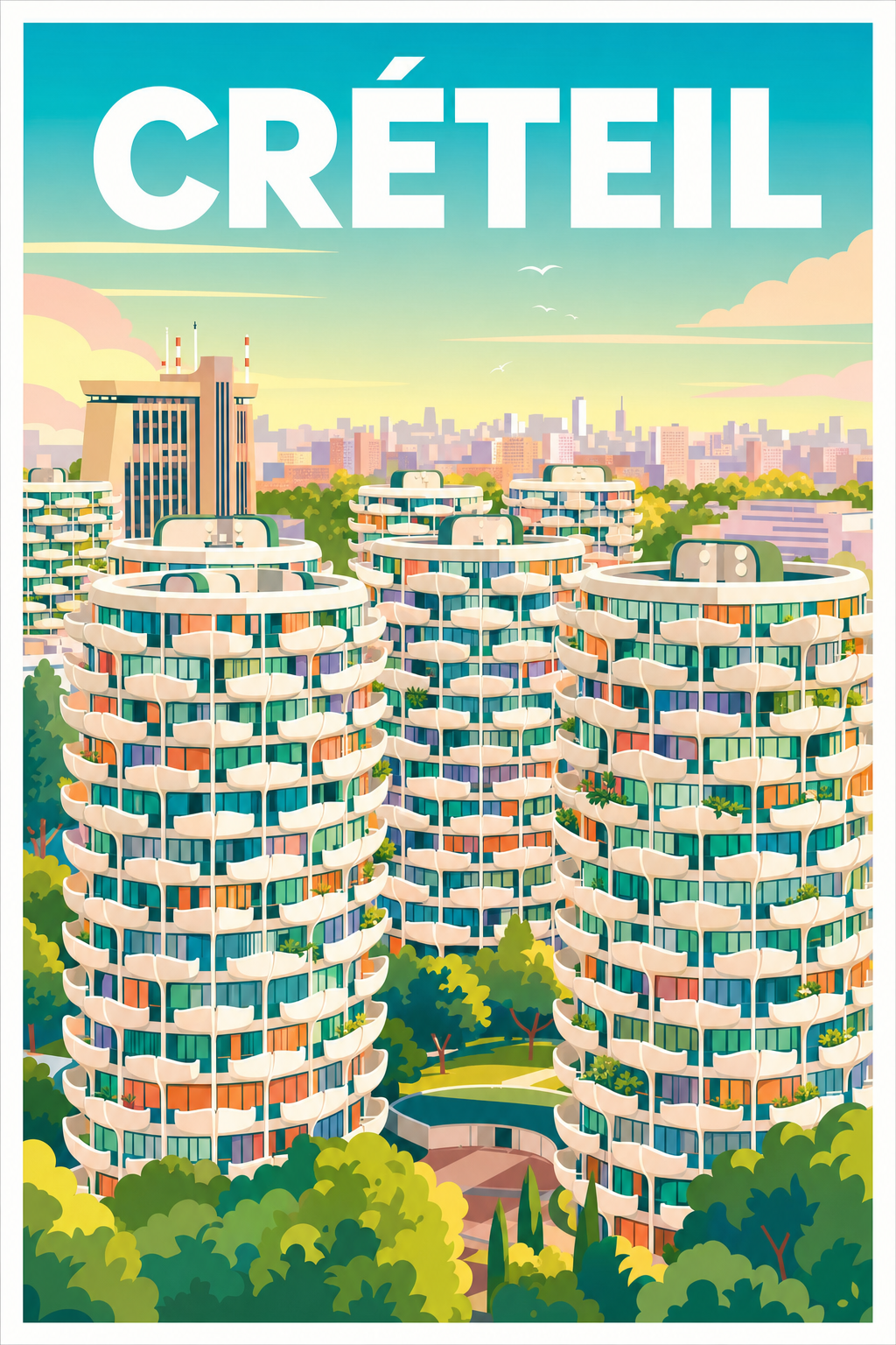 Affiche de Créteil, poster les Choux