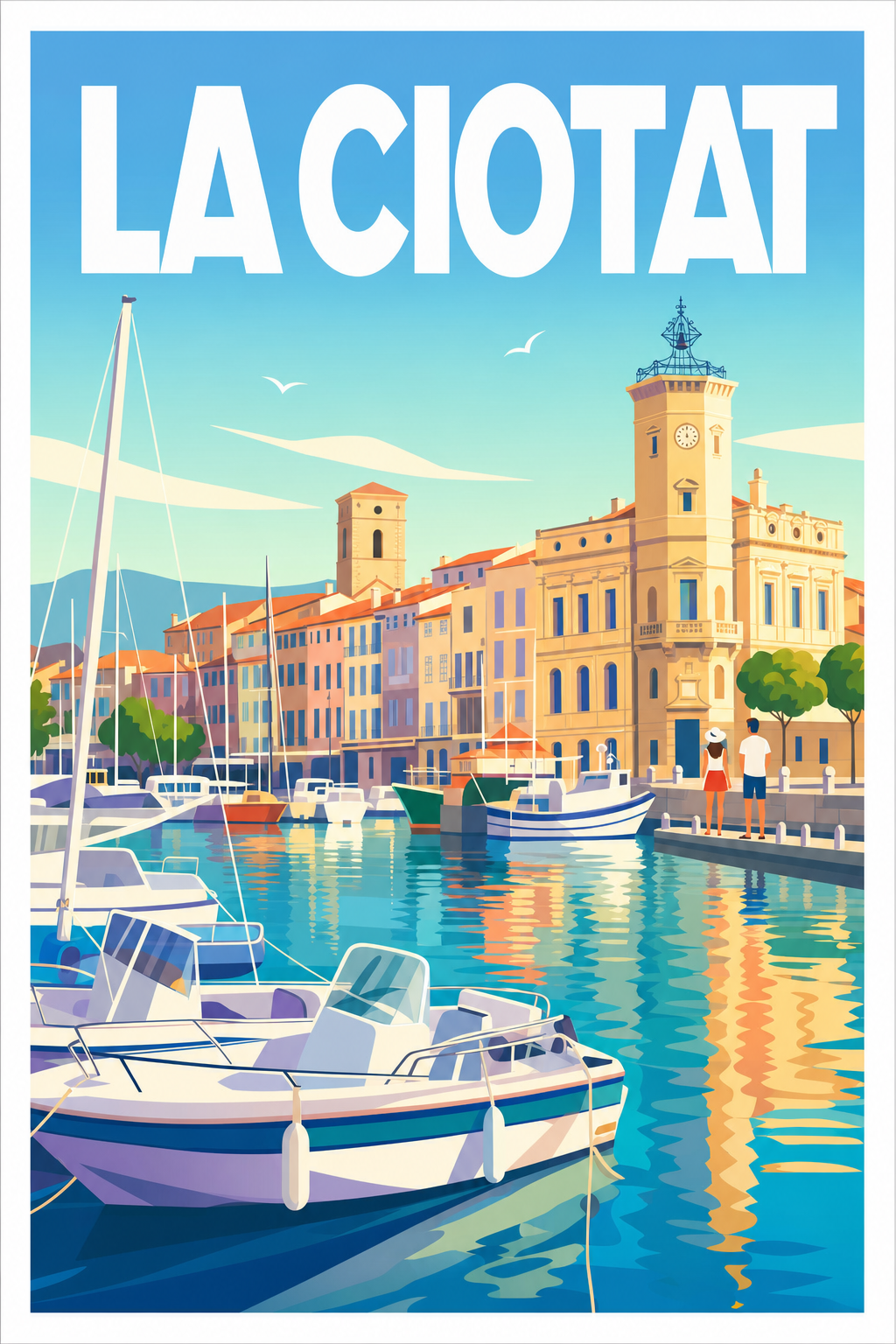 Affiche de La Ciotat, poster vieux port