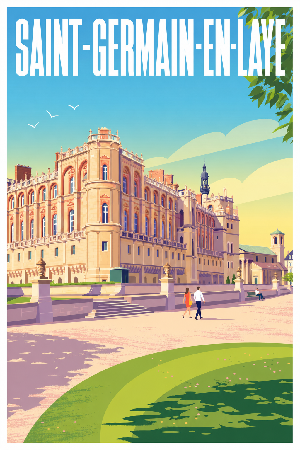 Affiche de Saint-Germain-en-Laye, poster Château