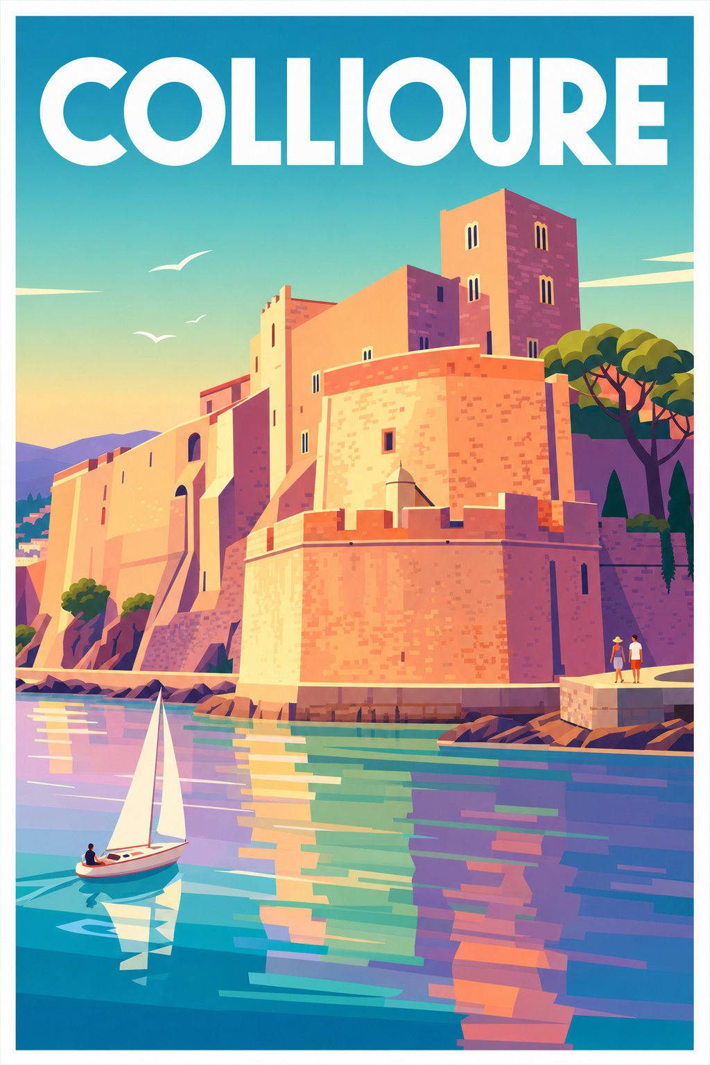 Affiche de Collioure, poster Château Royal