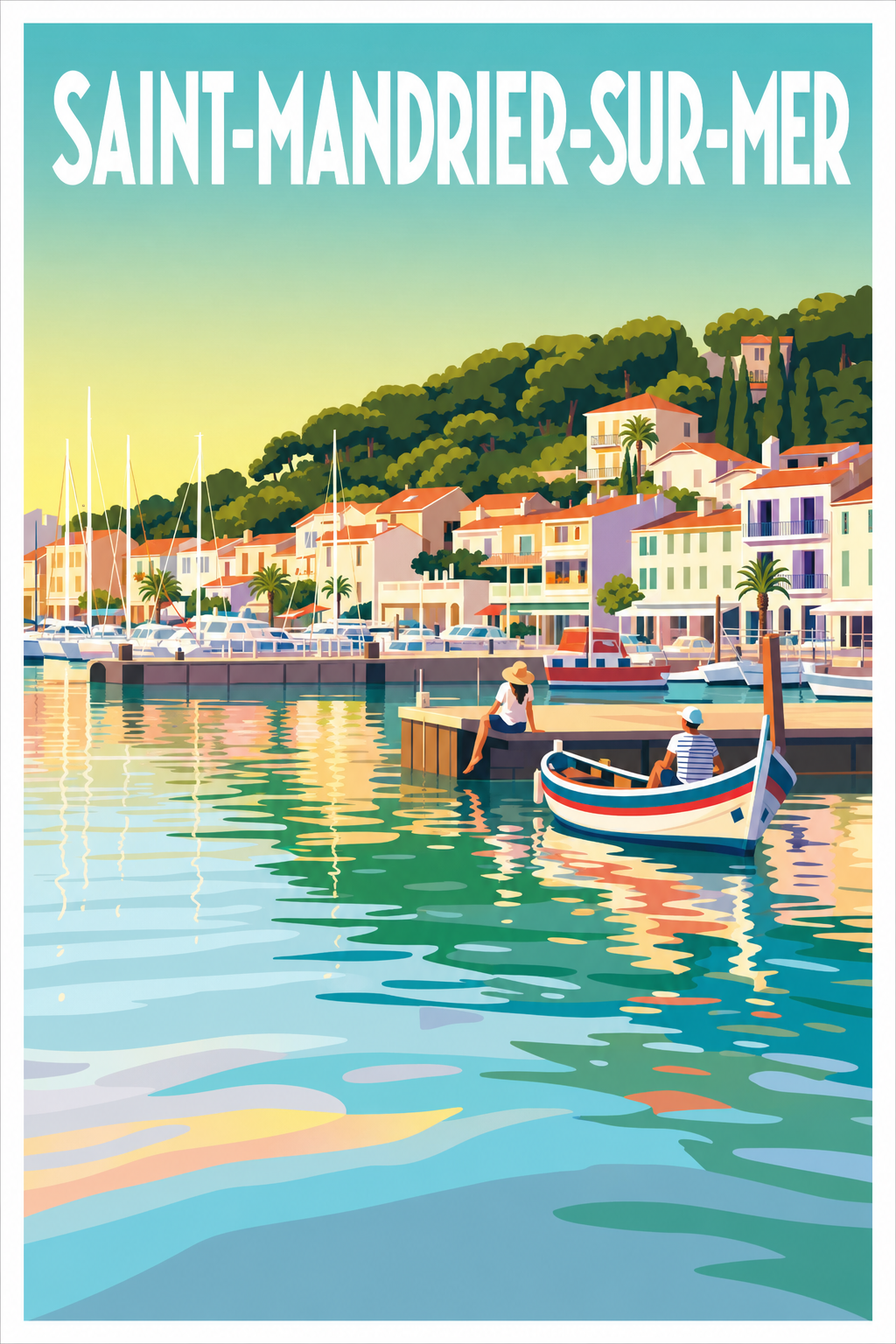 Affiche de Saint-Mandrier-sur-Mer, poster du port