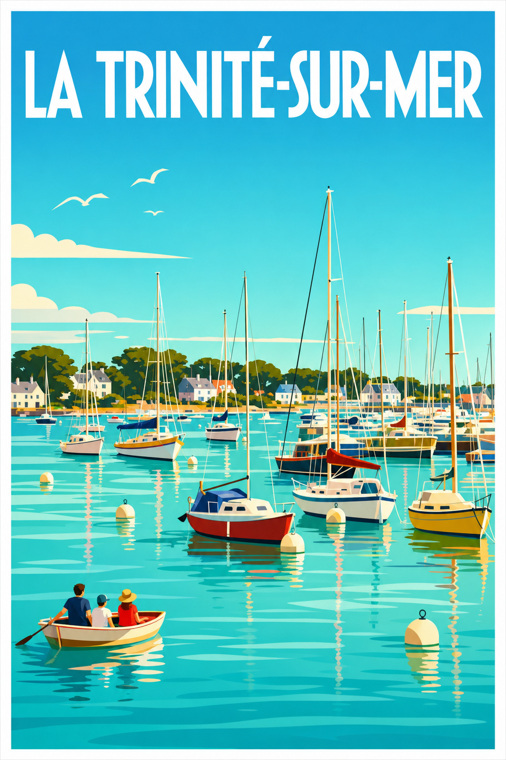 Affiche de La Trinité-sur-Mer, poster port breton