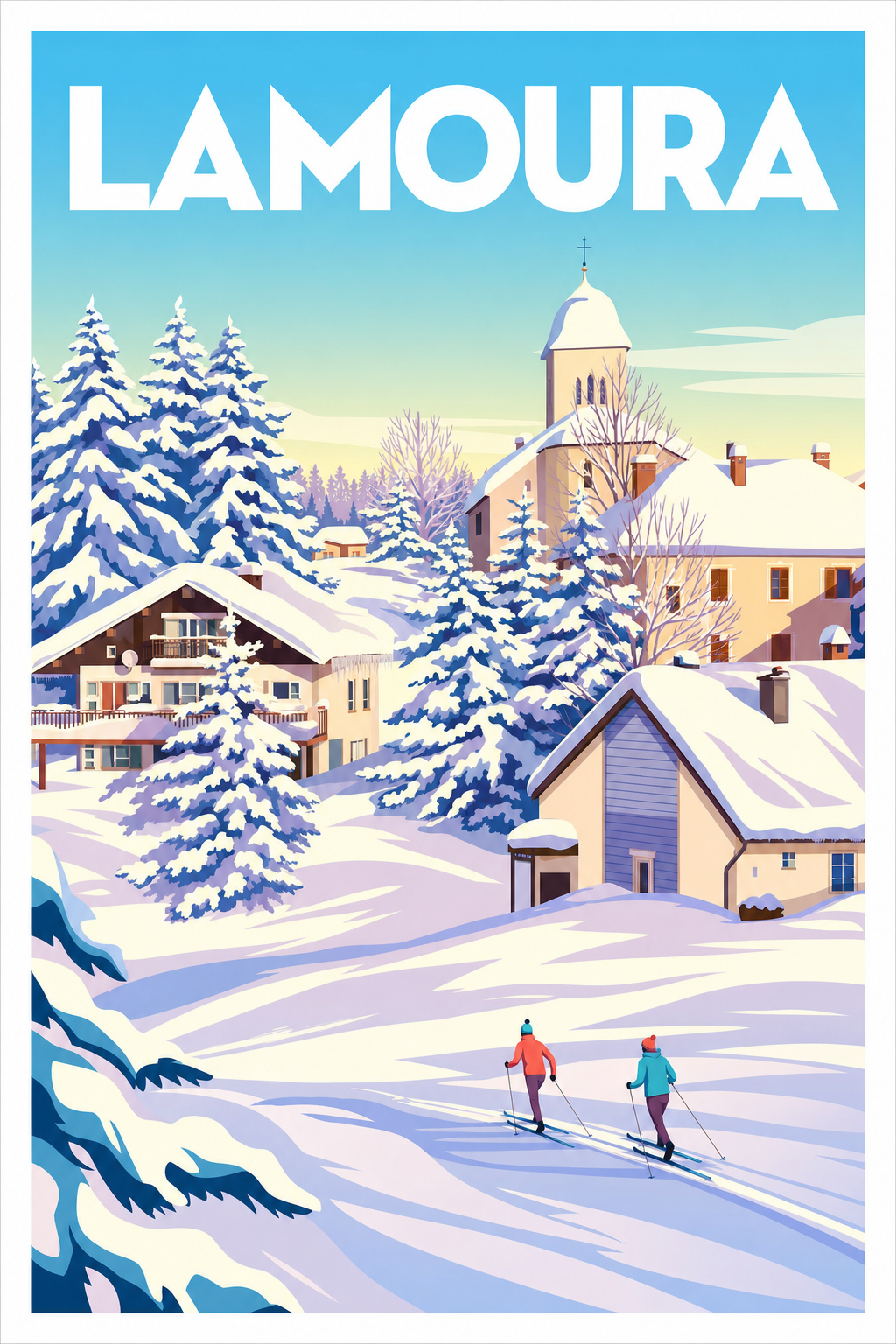 Poster de Lamoura, station de ski Jura