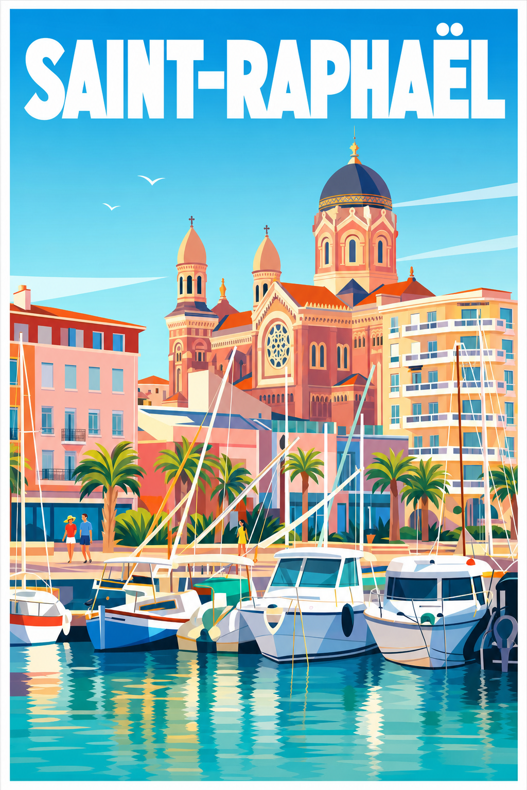 Affiche de Saint-Raphaël, poster de la Basilique