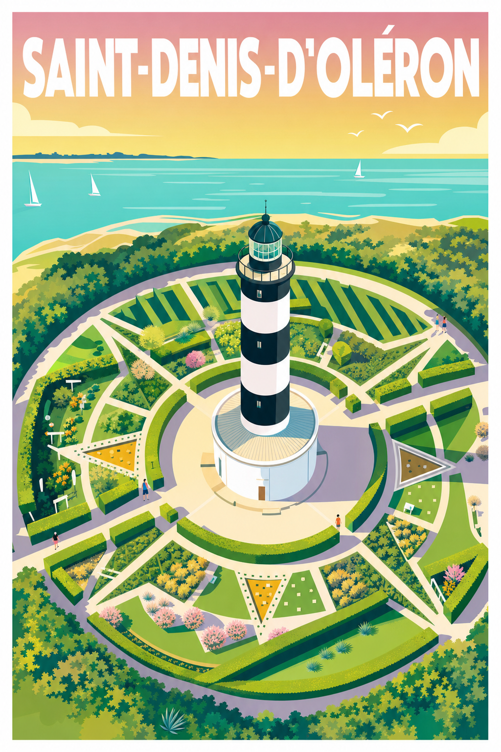 Affiche de Saint-Denis-d'Oléron, poster phare de Chassiron