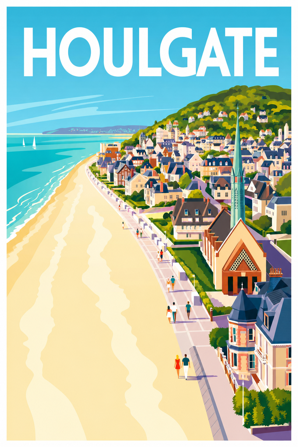 Affiche de Houlgate, poster bord de mer